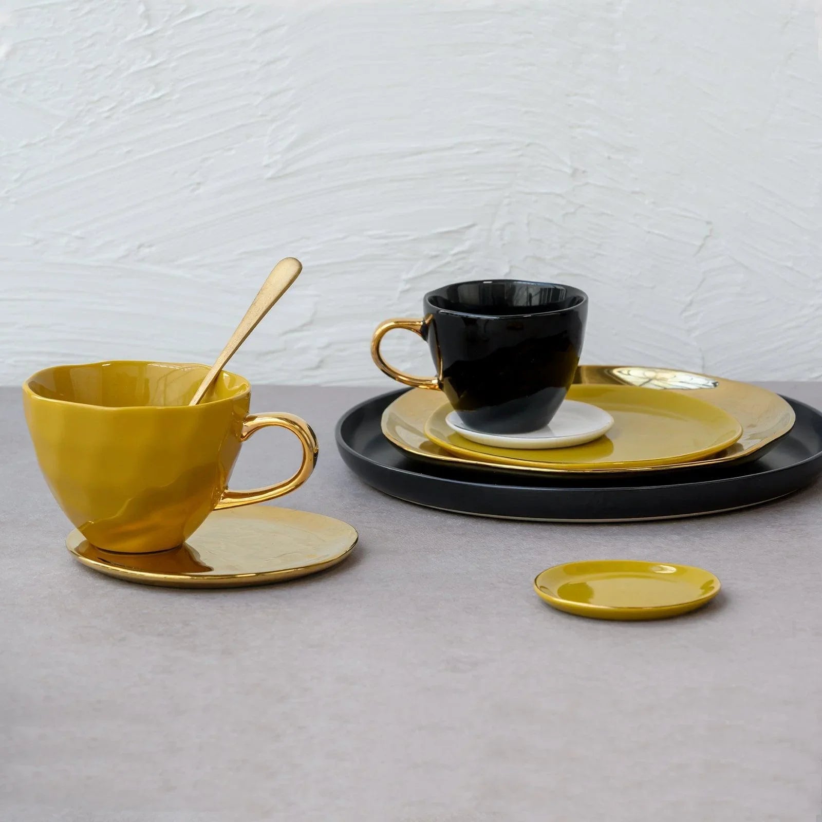 Good Morning cup Coffee Ø8 cm - Black (set of 4)