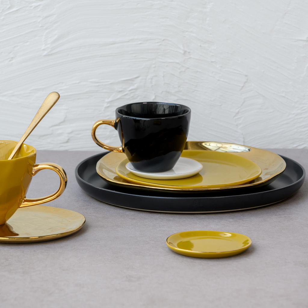 Good Morning cup Coffee Ø8 cm - Black (set of 4)