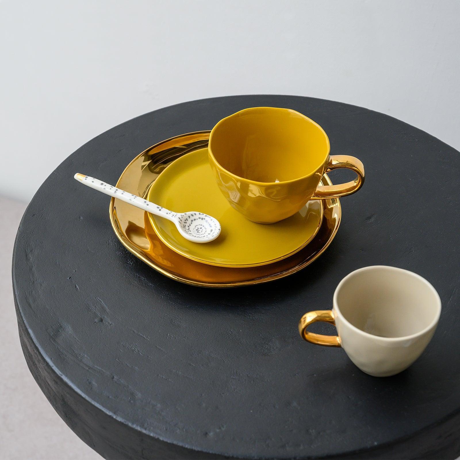 Good Morning plate Ø21 cm - Gold (set of 4)