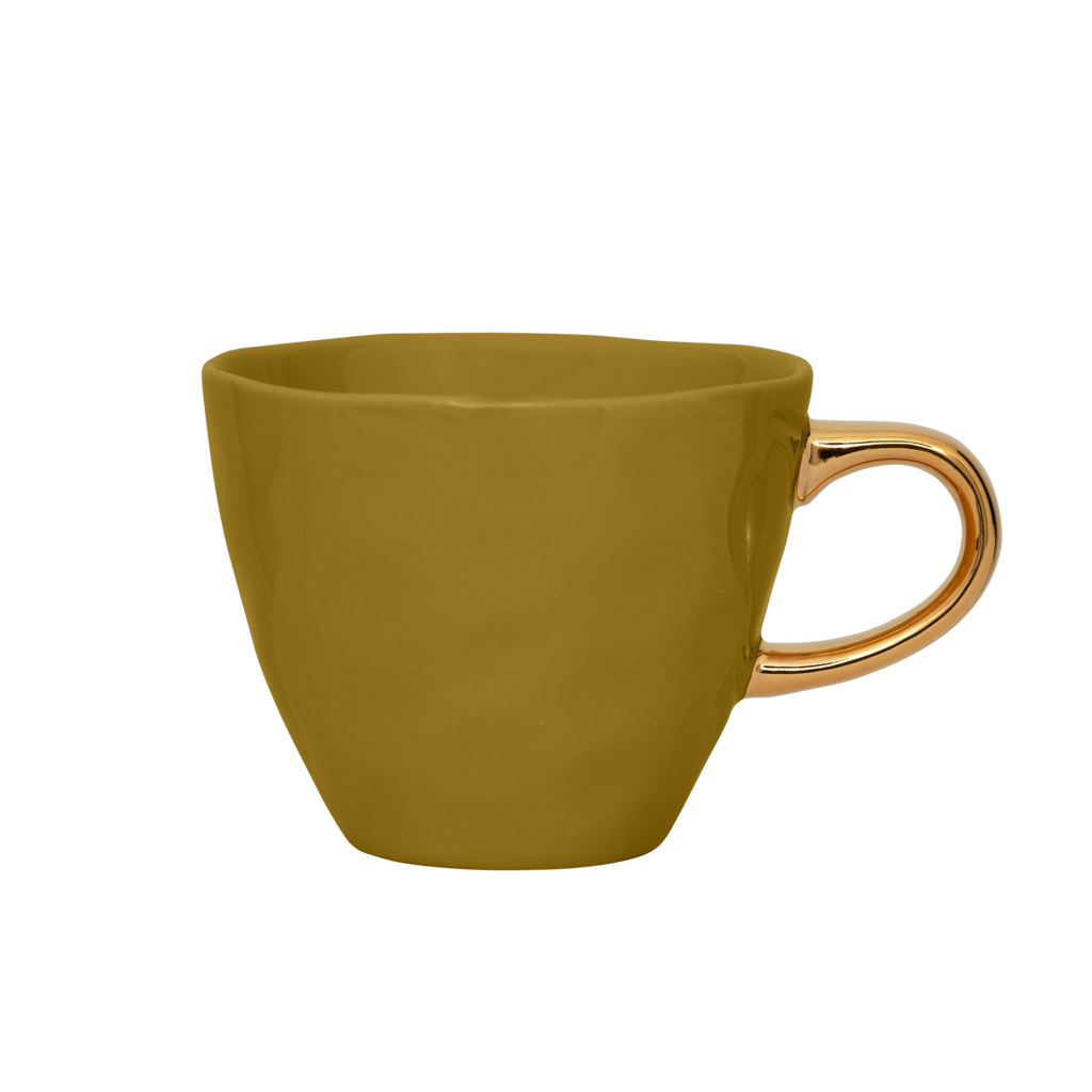 Good Morning cup Coffee Ø8 cm - Amber Green (set of 4)