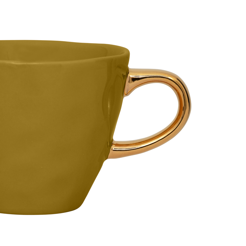 Good Morning cup Coffee Ø8 cm - Amber Green (set of 4)