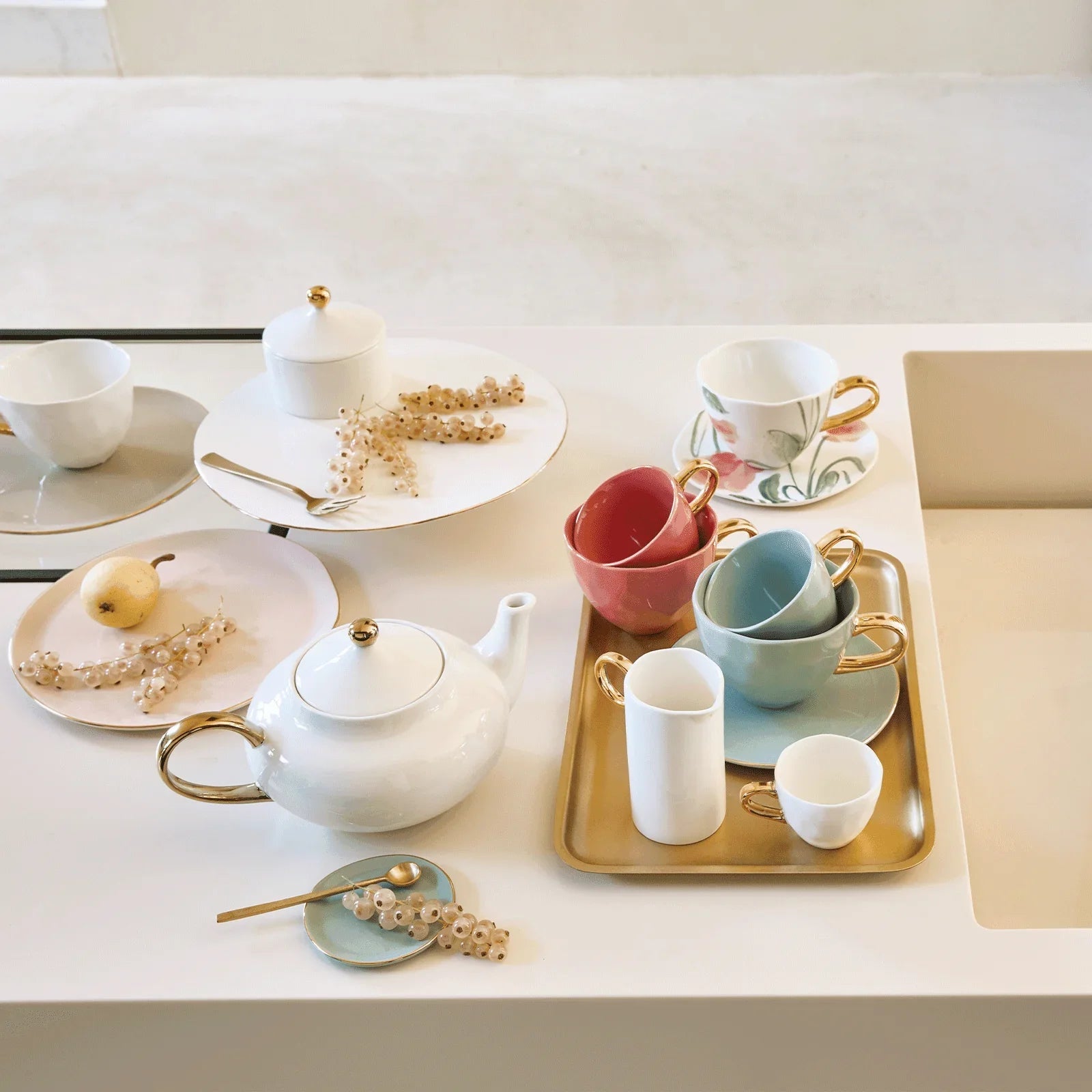 Good Morning cup Cappuccino / Tea Ø11 cm - Brandied Apricot (set of 4)