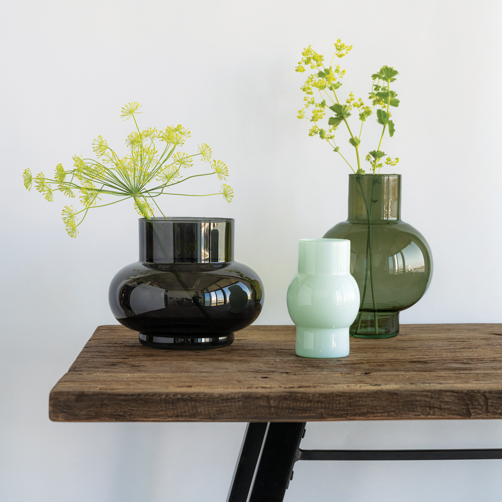 Vase Recycled Glass Tummy A