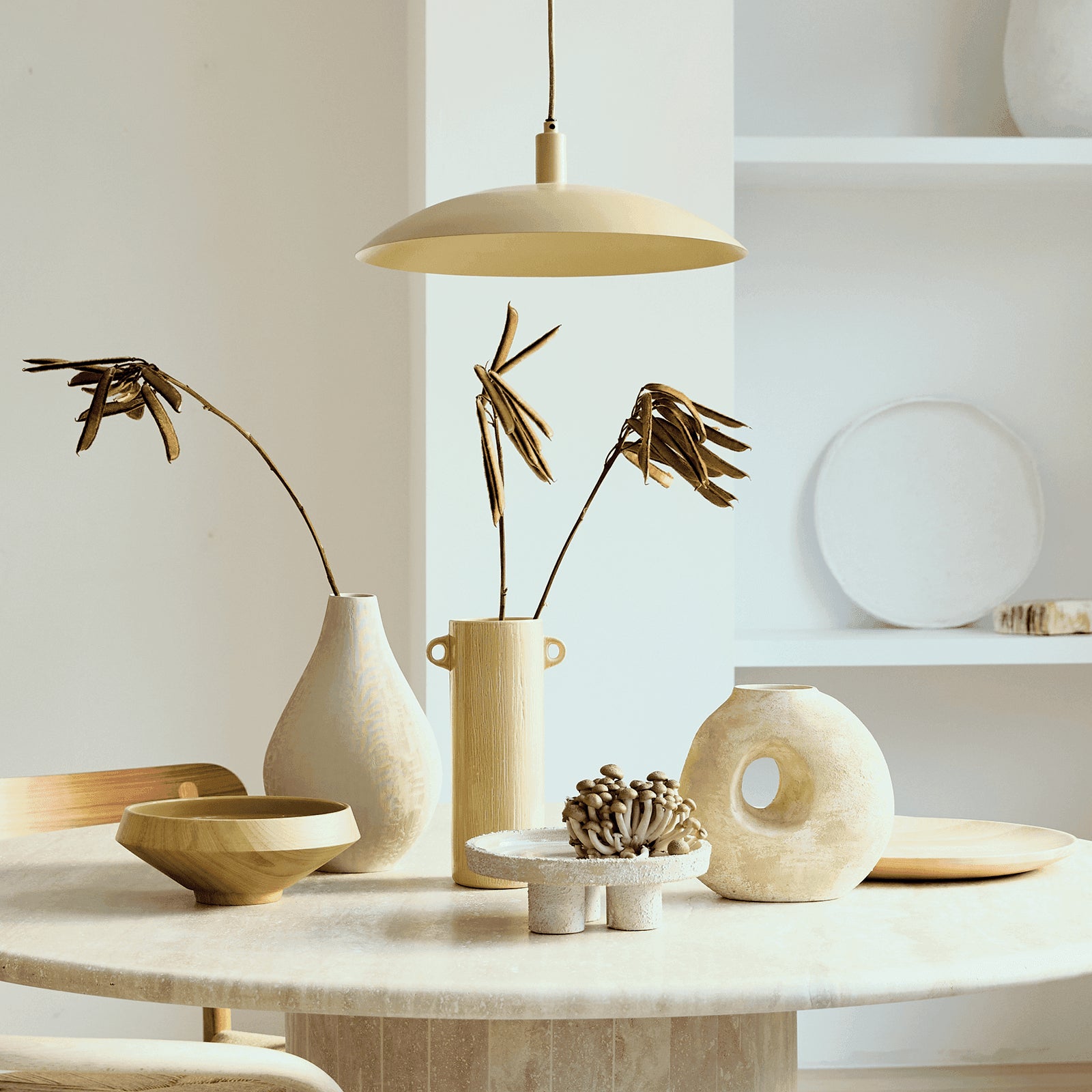 Hanging lamp Suna Sea Mist, L