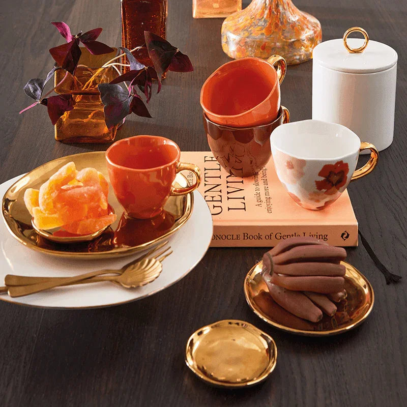 Good Morning cup Cappuccino / Tea Ø11 cm - Burnt Orange (set of 4)