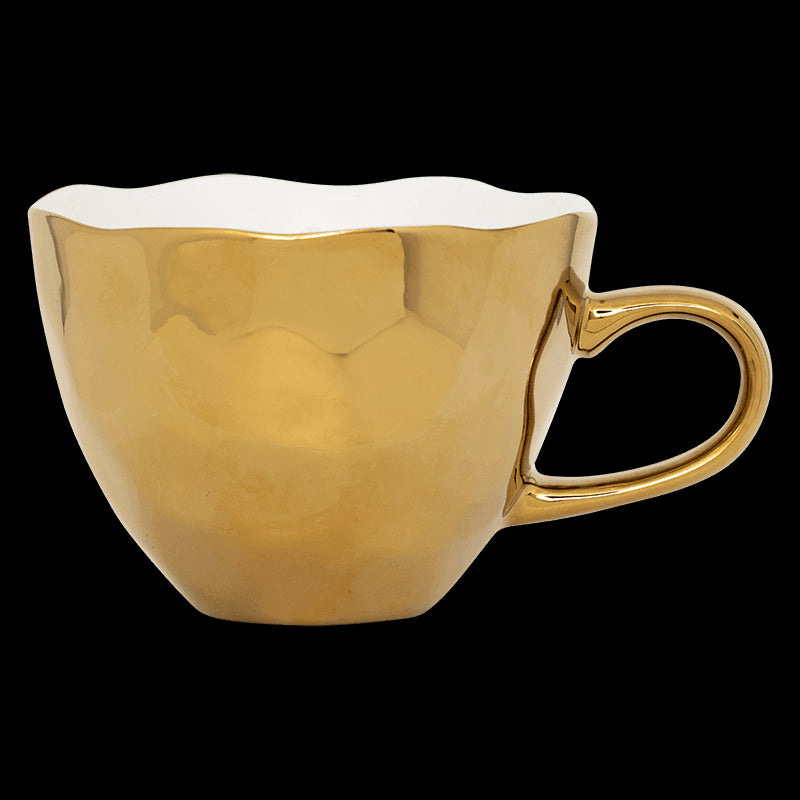 Good Morning cup Cappuccino / Tea Ø11 cm - Gold (set of 4)