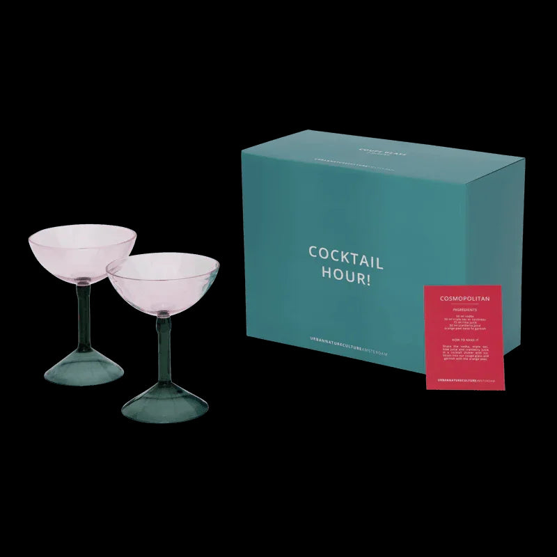 Coupe cocktail glass, set of 2, in gift pack