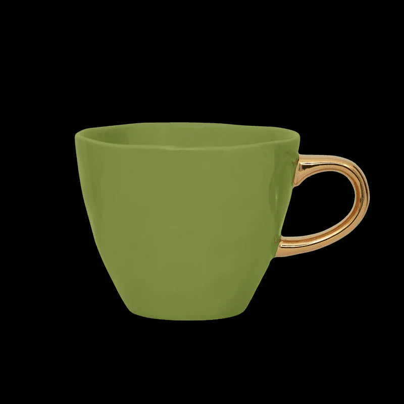 Good Morning cup Coffee Ø8 cm - Ever Green Sprig (set of 4)
