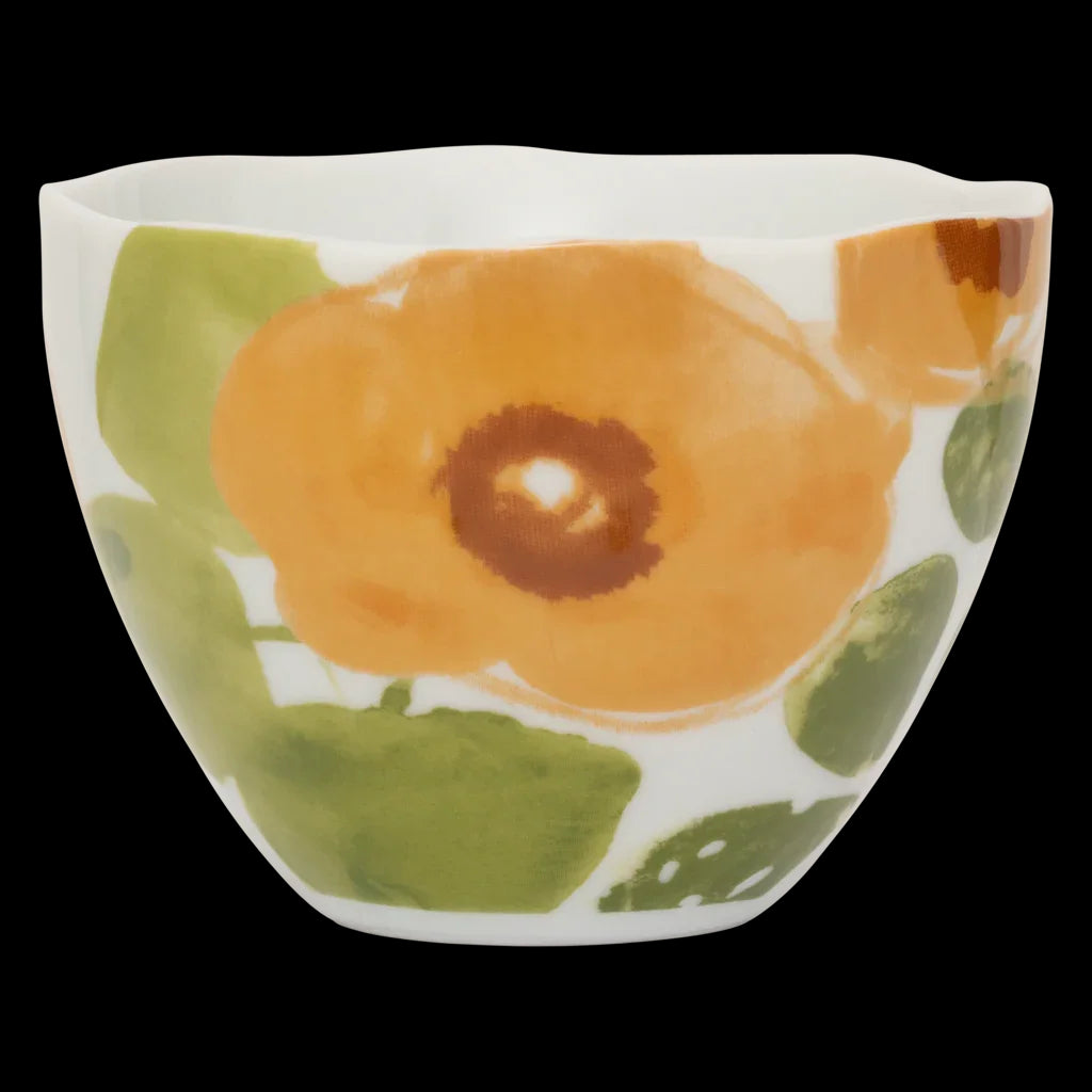 Good Morning cup Cappuccino/Tea Floral Art, Caramel