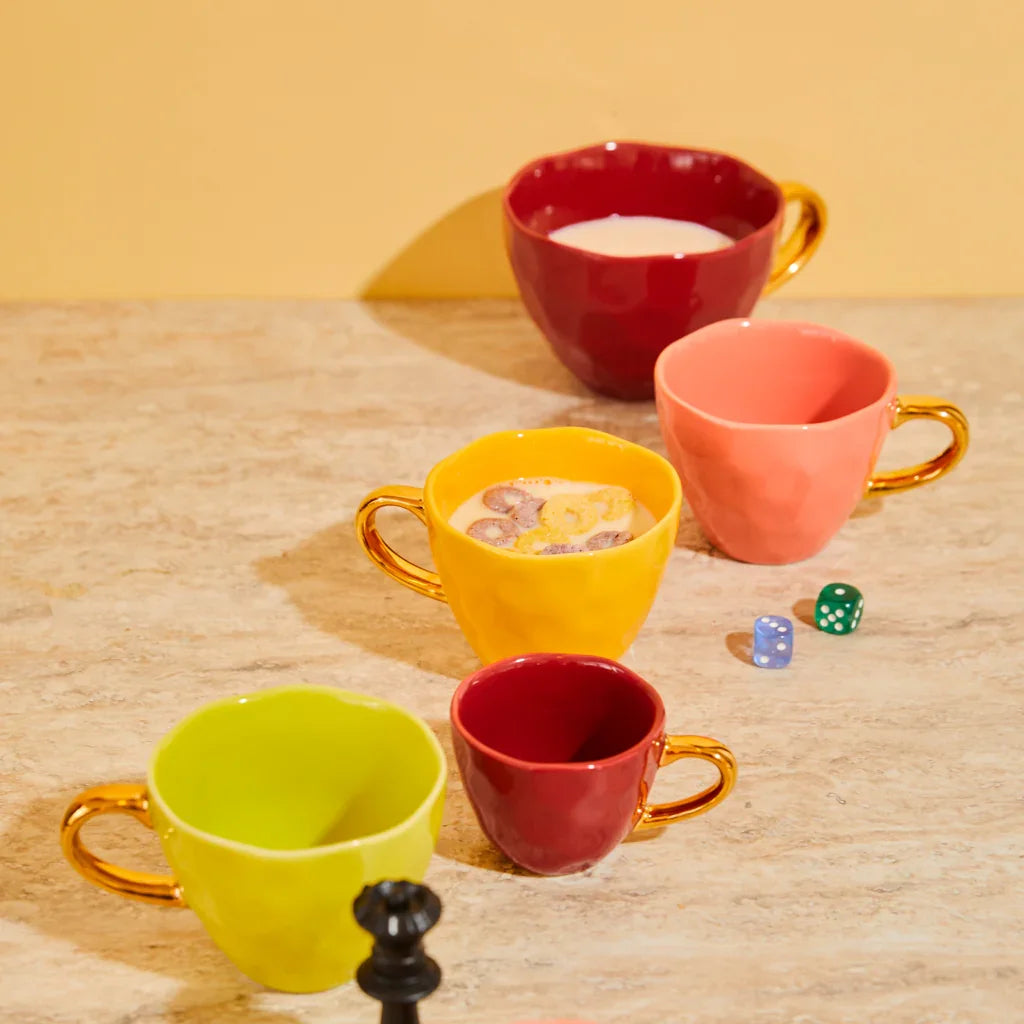 Good Morning cup Coffee Burnt Coral