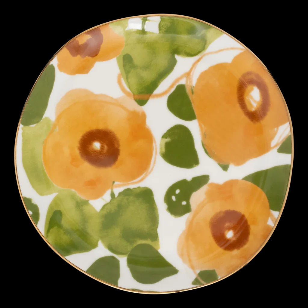 Good Morning plate Floral Art Caramel, Ø17 Cm