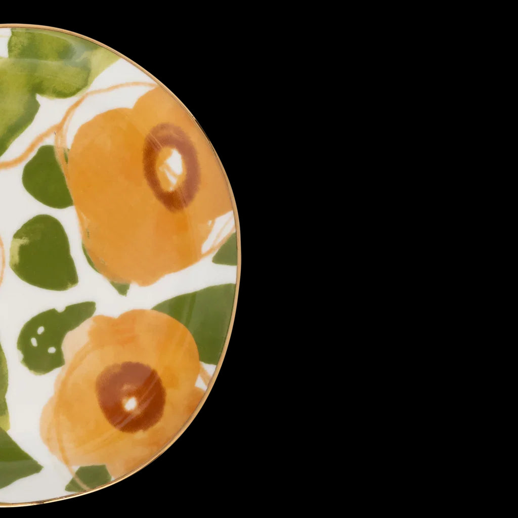 Good Morning plate Floral Art Caramel, Ø17 Cm