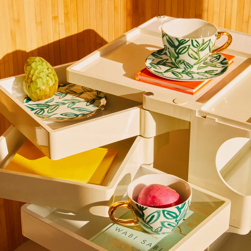 Good Morning plate Leaves Aqua, Ø17 Cm