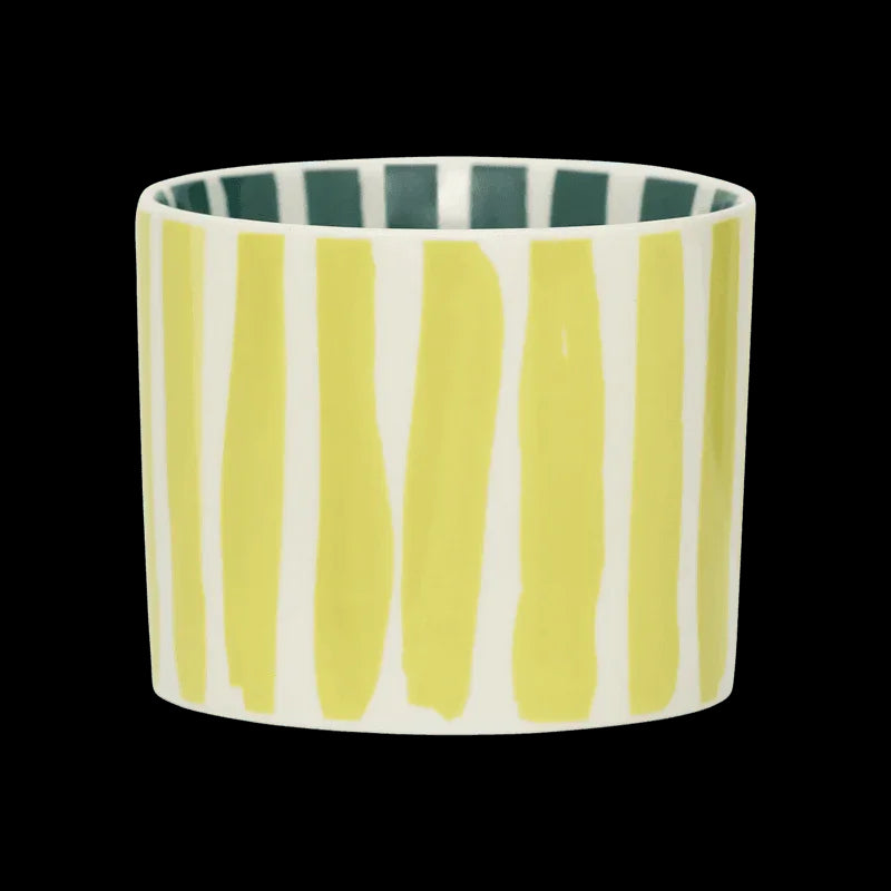 LINDA. x UNC mug Tazza with printed stripes inside & outside A (set of 4)