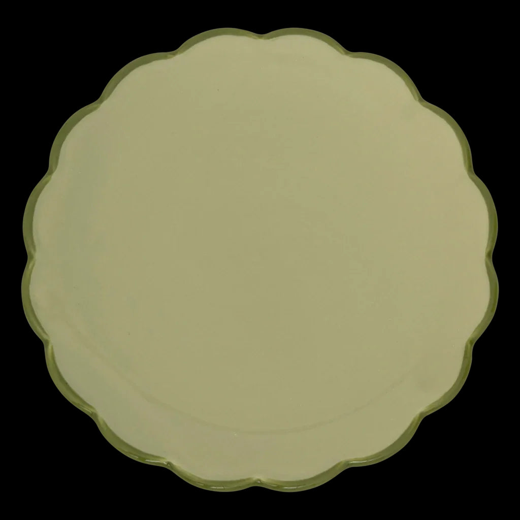 Good Morning plate Sculpted, Pale Green