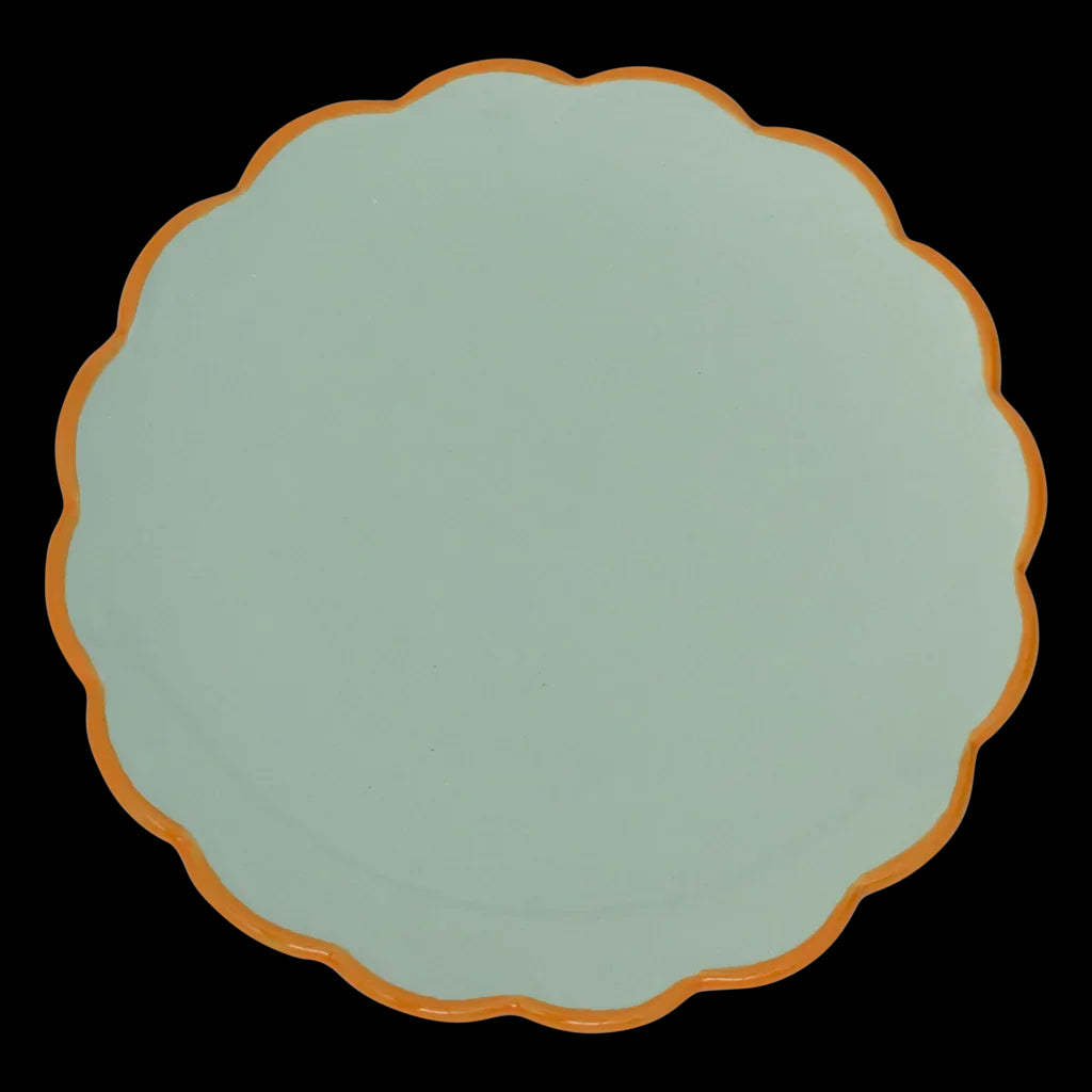Good Morning plate Sculpted, Celadon