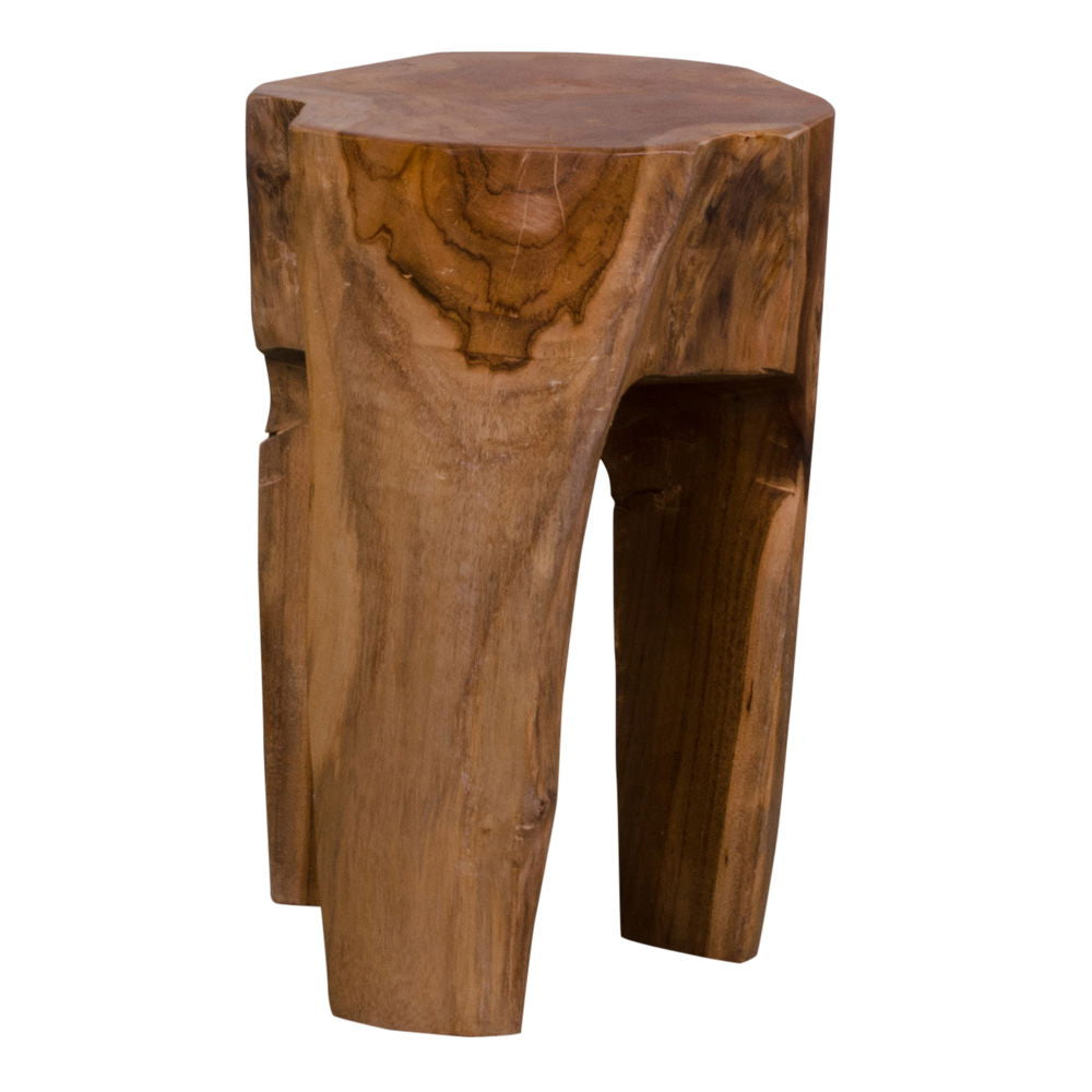 Rose Teak Stool - Stool in teak with 3 legs