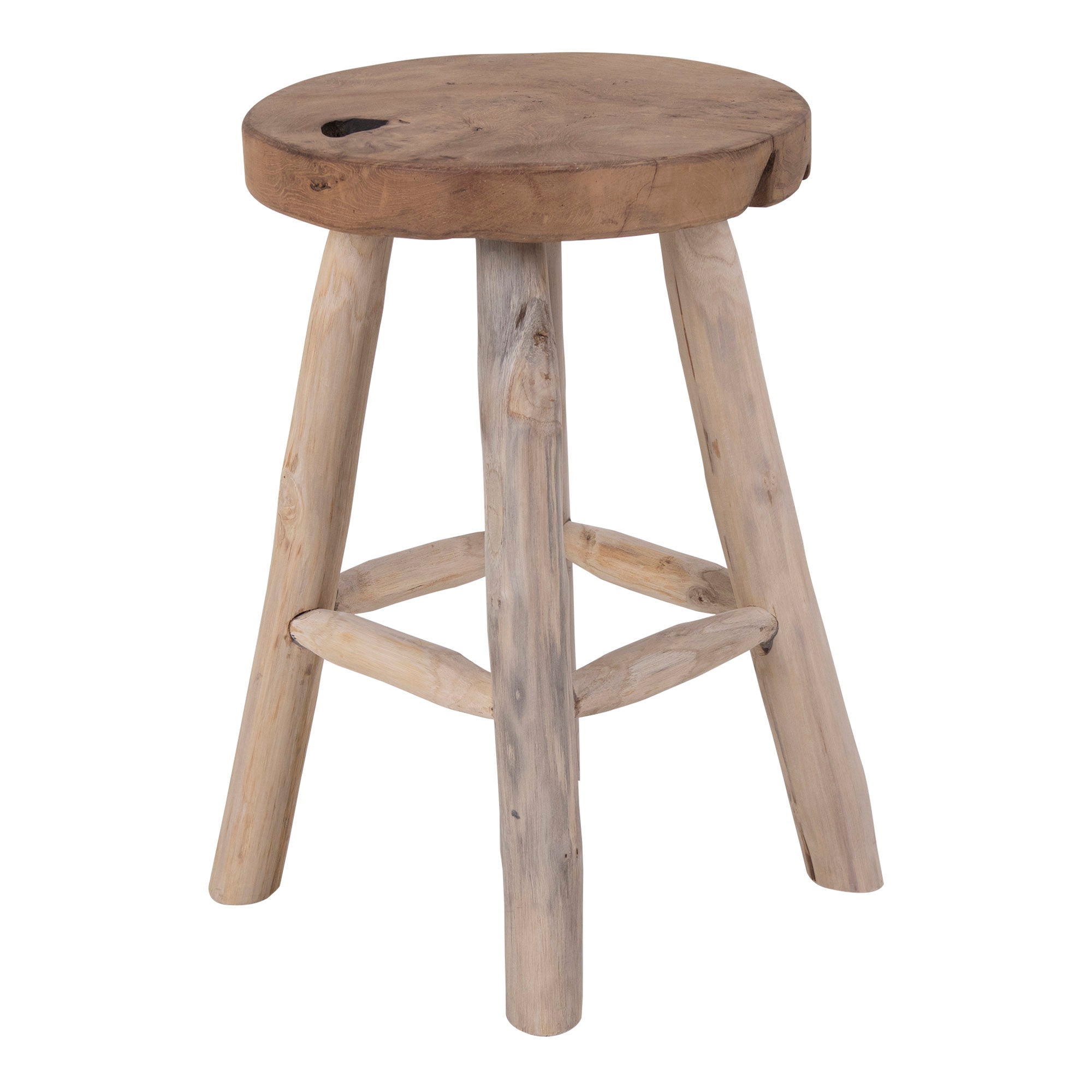 Badia Teak Stool - Stool in teak with 4 legs