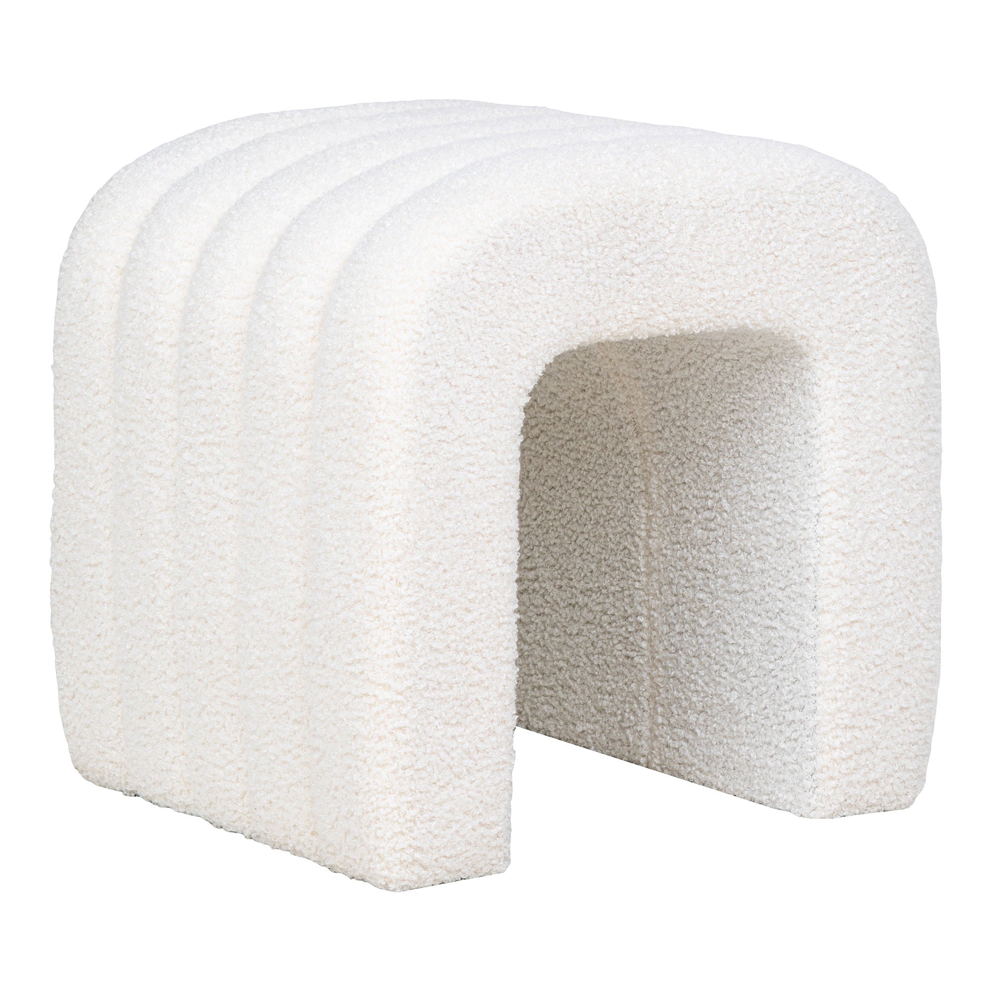 Colma Pouf - Pouf, bouclǸ, white, 41x36,5 cm, HN1234