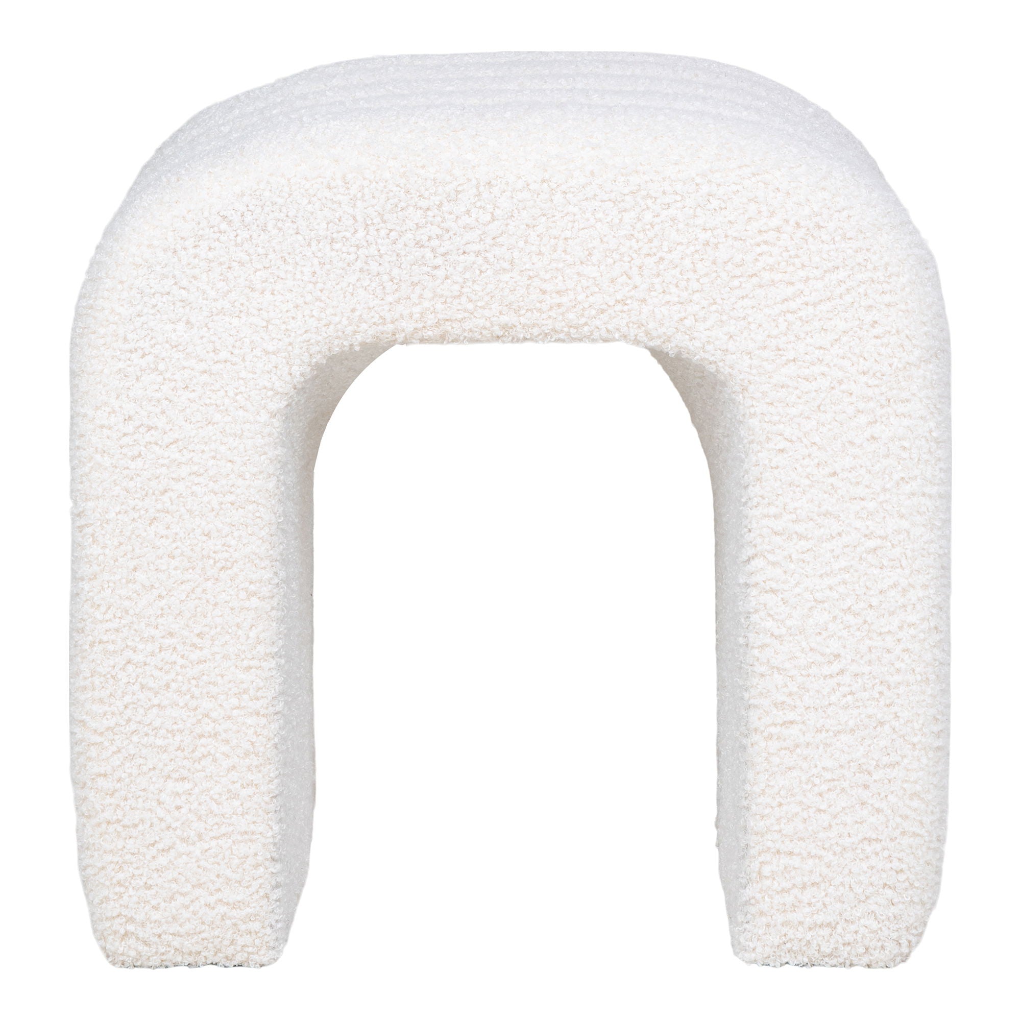 Colma Pouf - Pouf, bouclǸ, white, 41x36,5 cm, HN1234