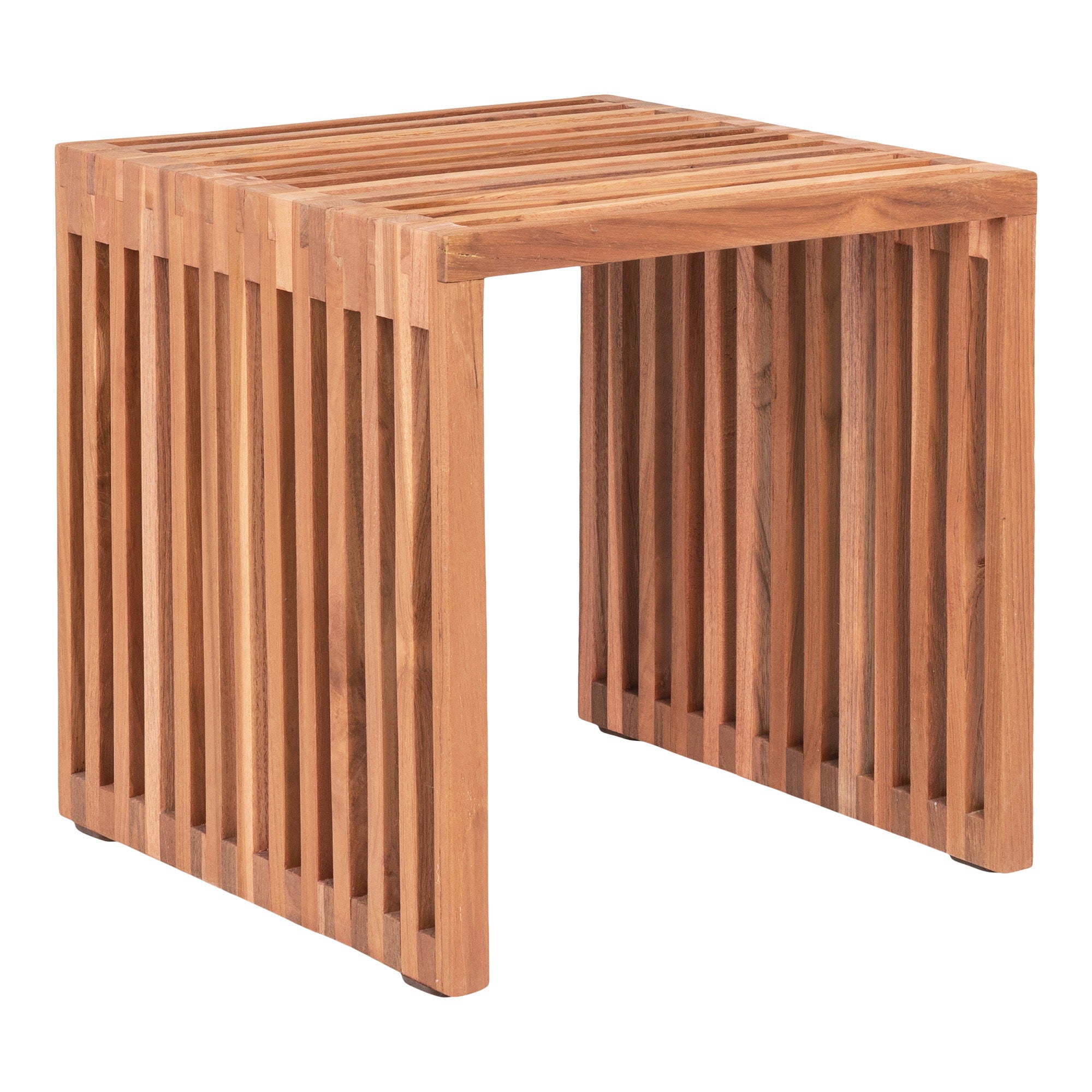 Pego Side table - Side table in teak wood, nature, 40x40x40 cm