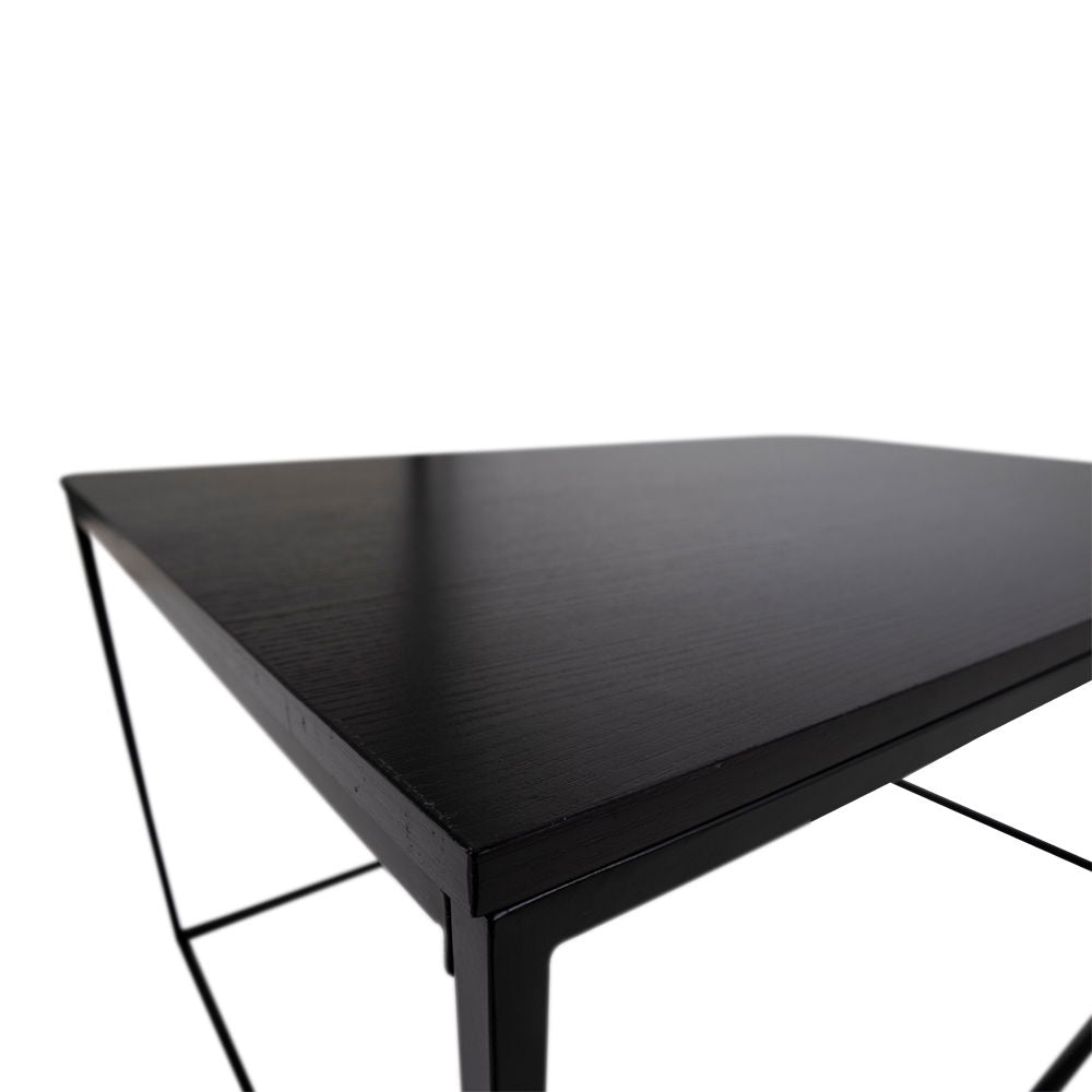 Vita Coffee Table - Coffee table with black frame and black top 90x60x45 cm