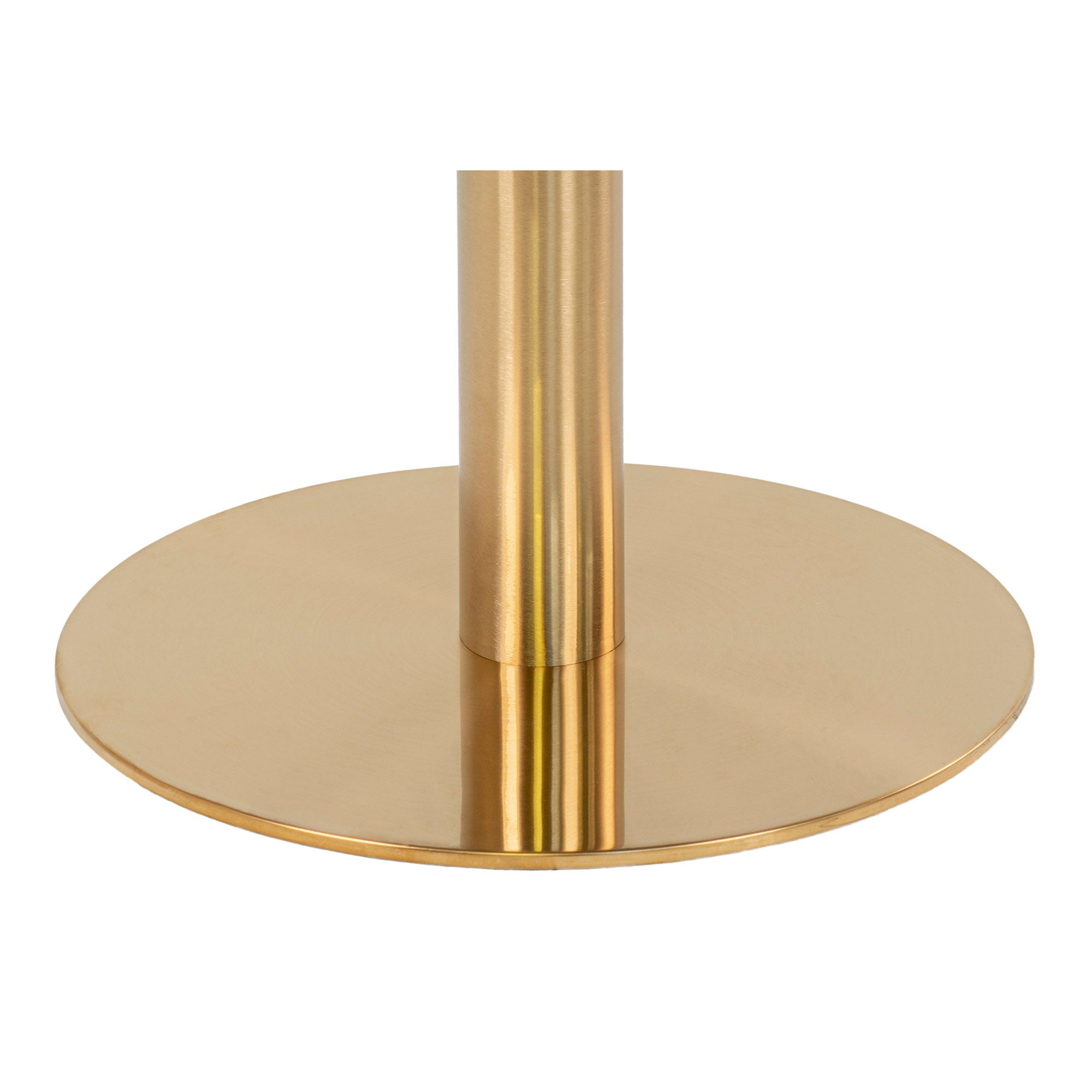 Bolzano Dining Table - Dining table with top in marble look and base in brass look Ã¸70x75cm