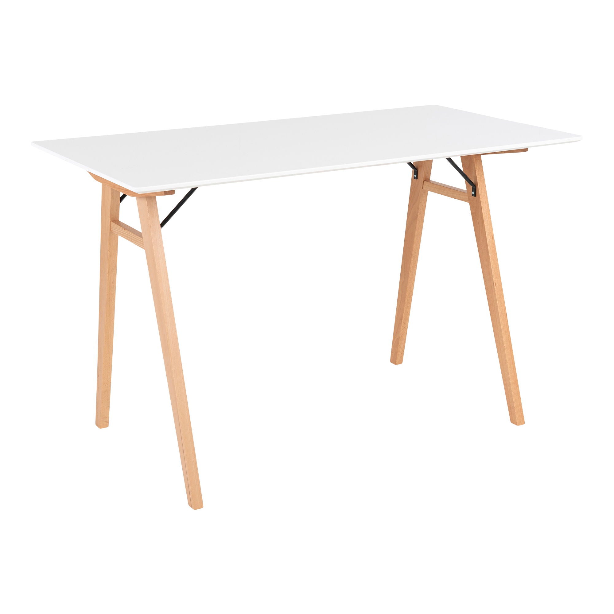 Vojens Desk - Desk in white and natural