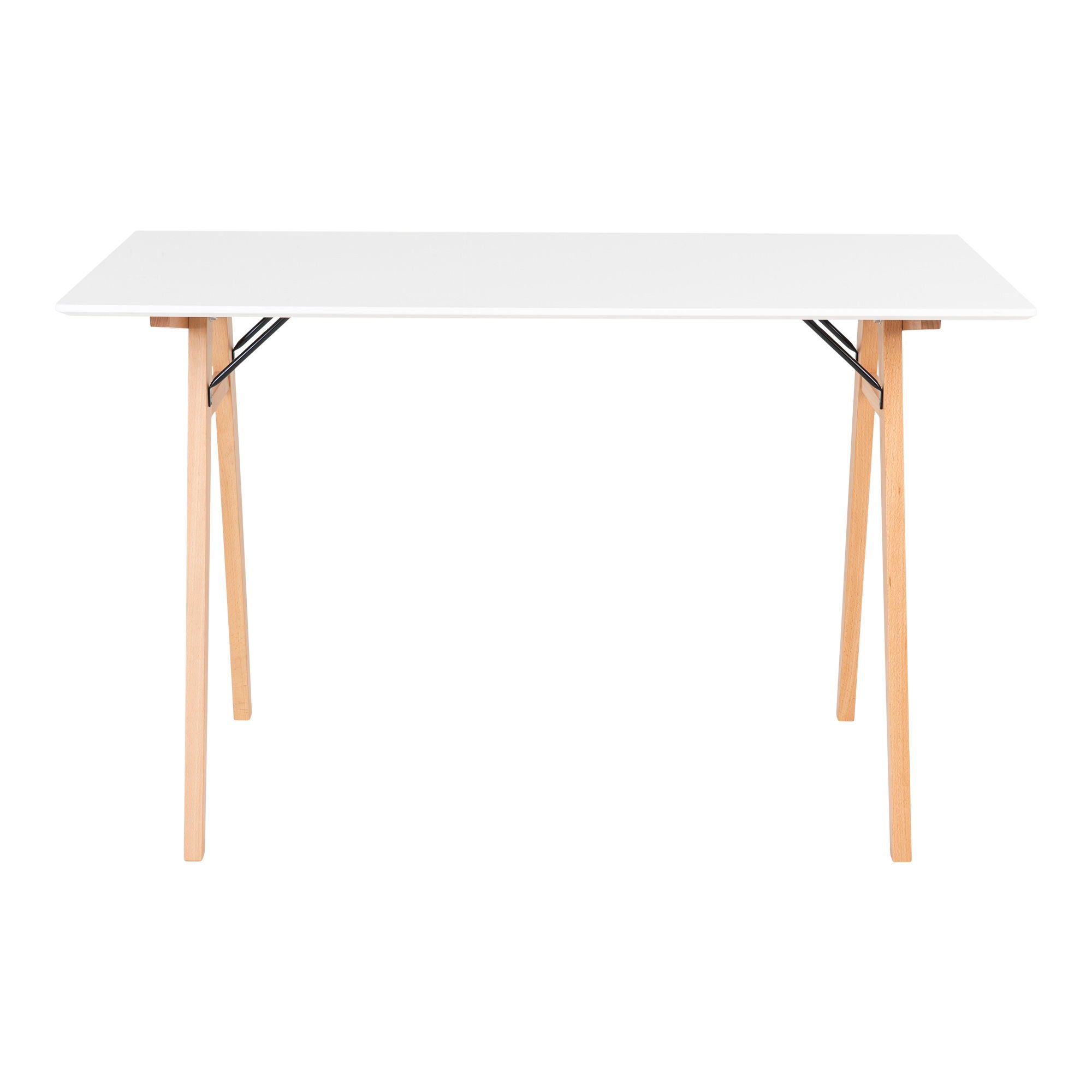 Vojens Desk - Desk in white and natural