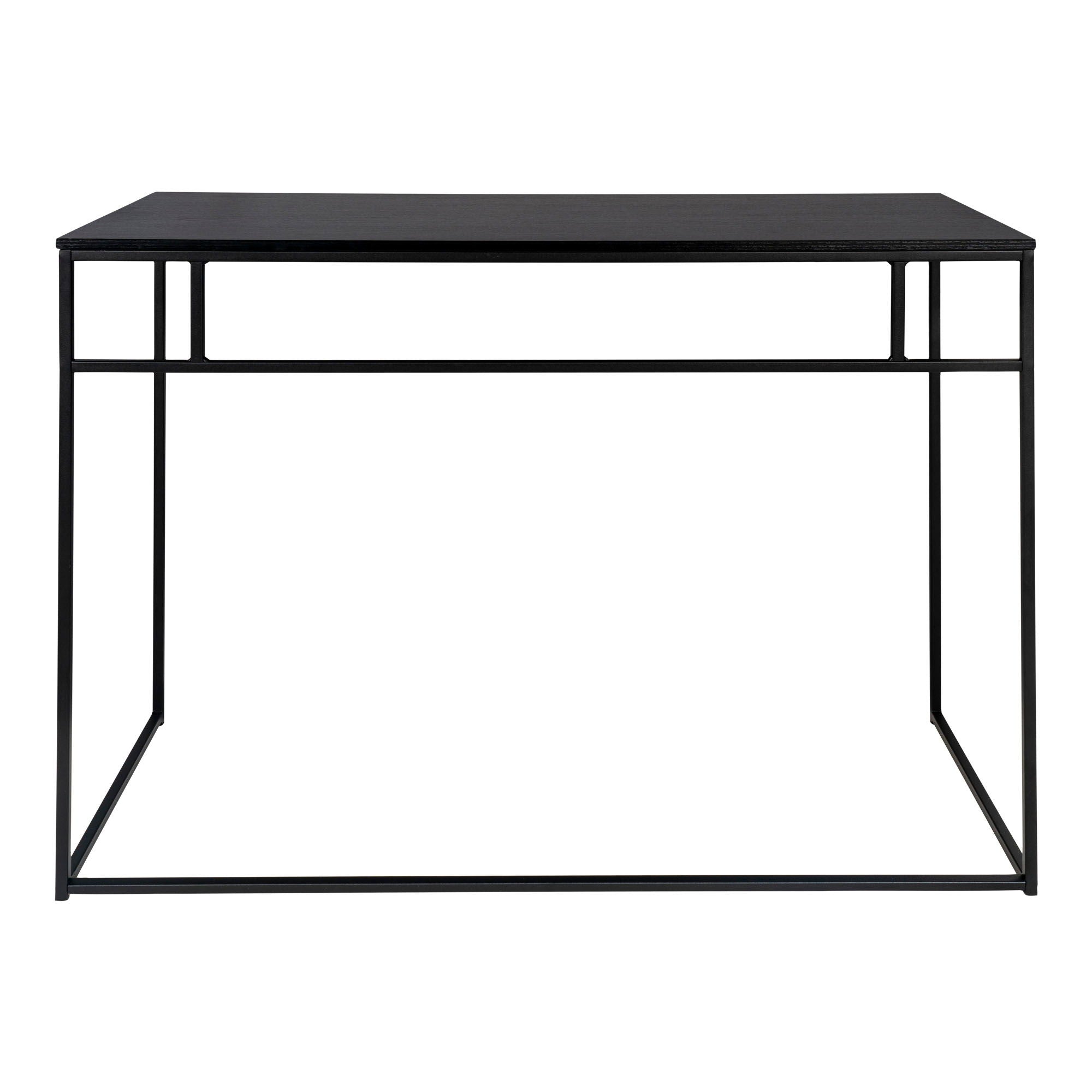Vita Desk - Bureau avec cadre noir et plateau noir 100x45x75 cm