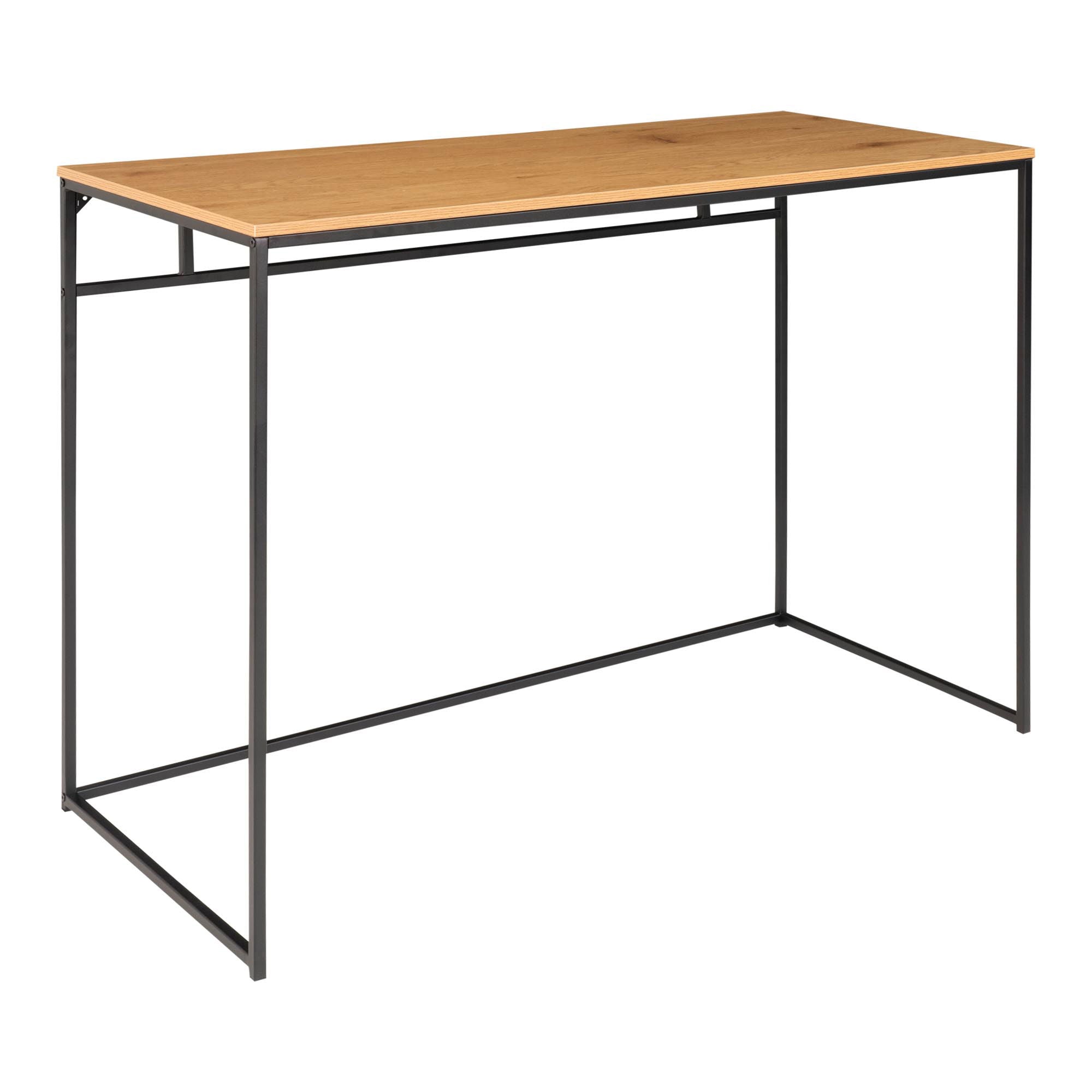 Vita Desk - Desk with black frame and oak look top 100x45x75 cm