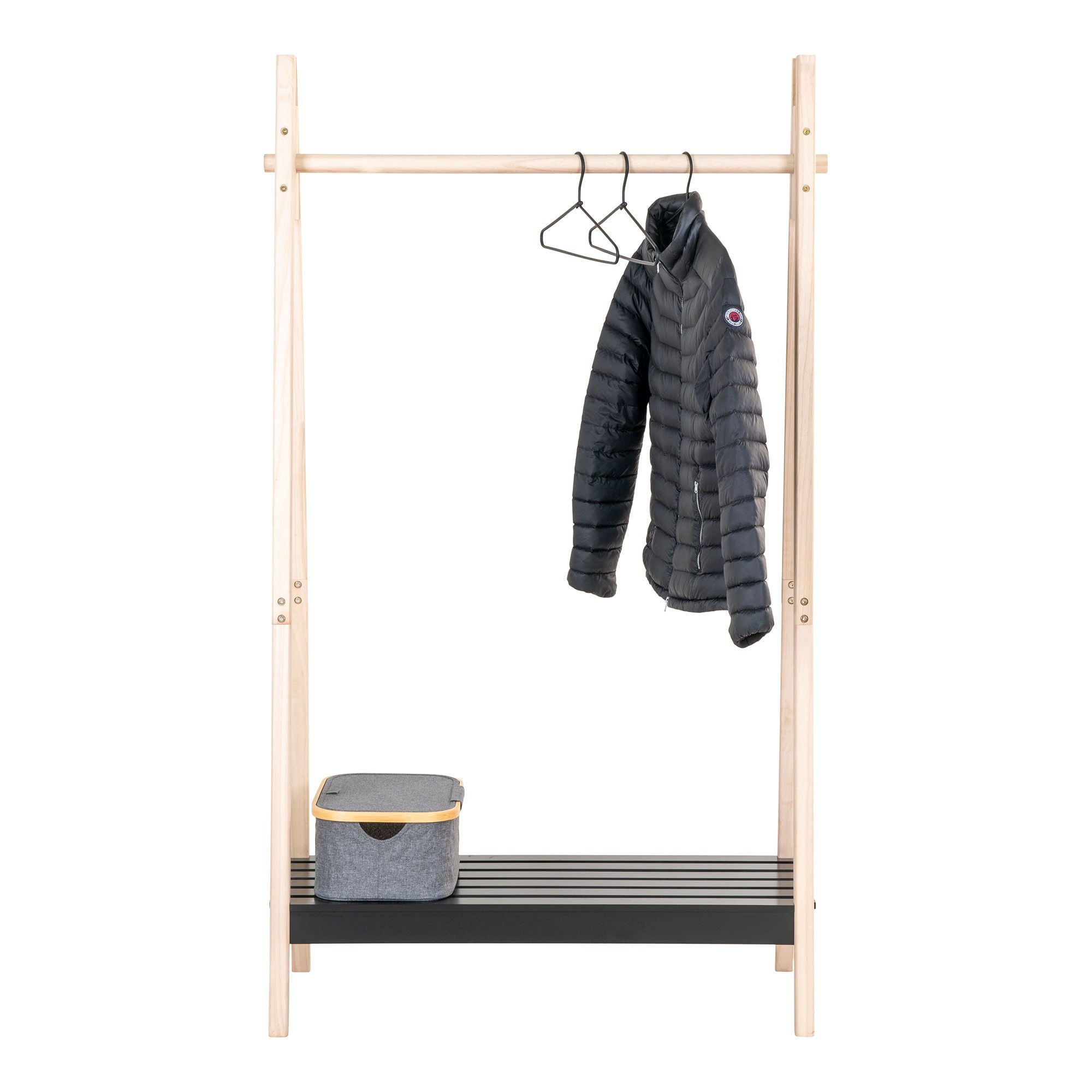 Torino Clothes Rack - Clothes rack in natural wood and black
