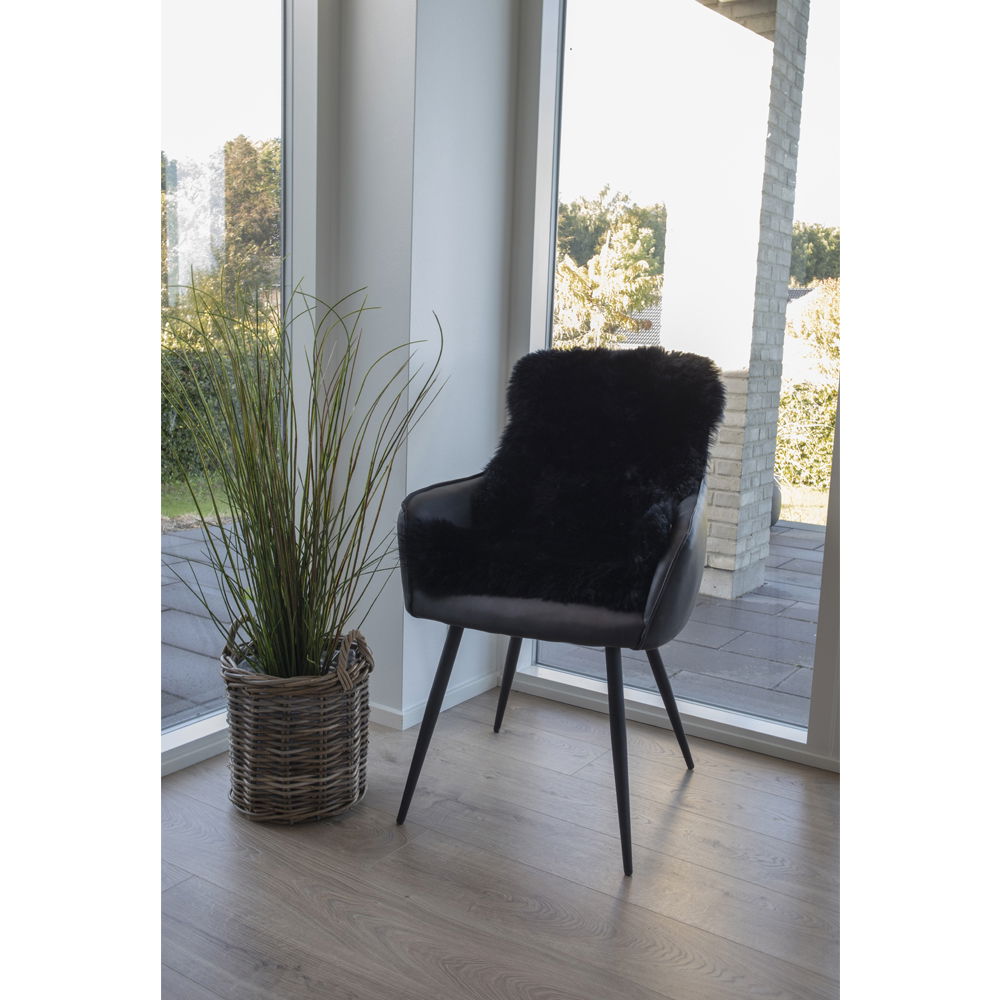 Lambskin - Lambskin in black 50x85 cm