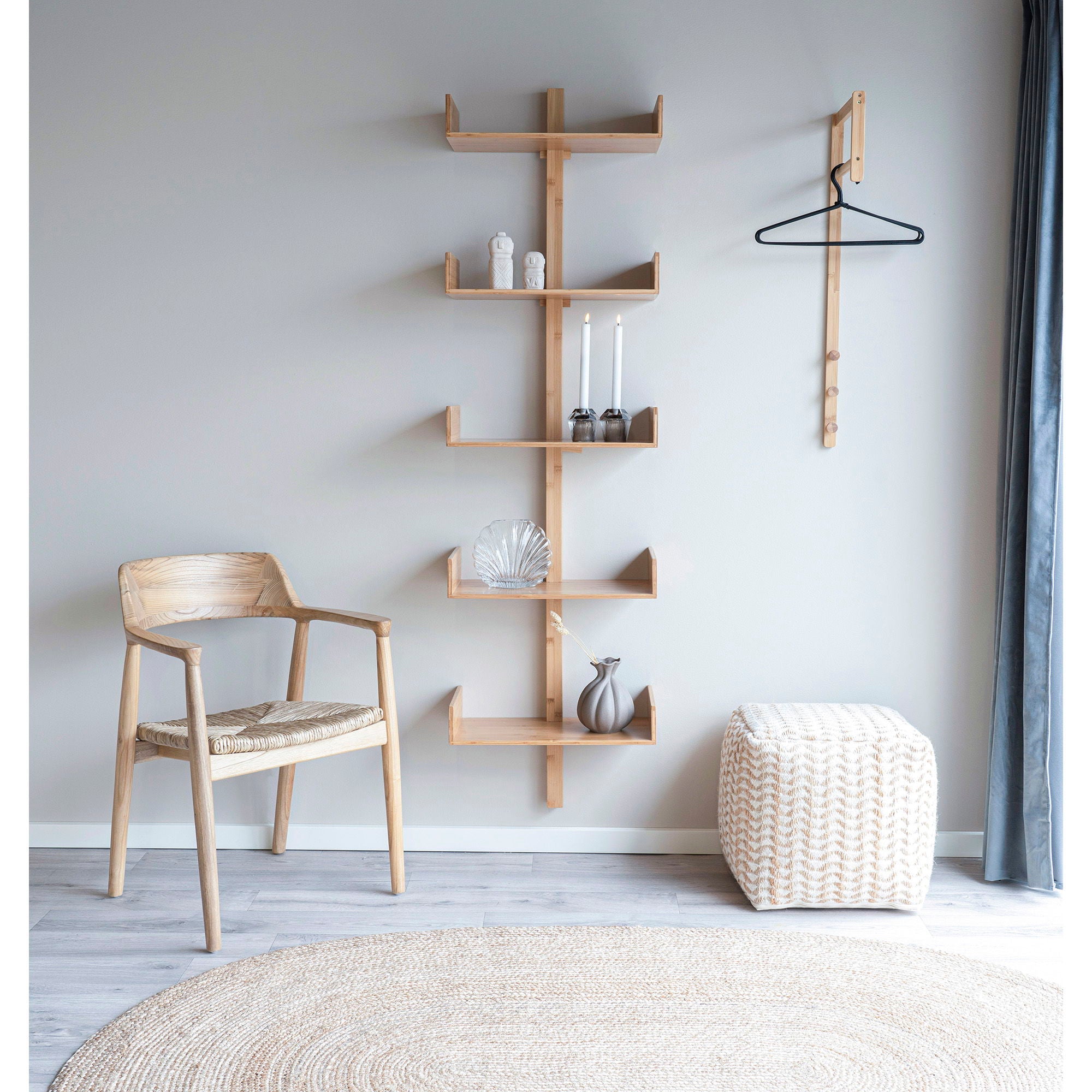 Bombay Rug - Rug in braided jute, nature, oval, 140x200 cm