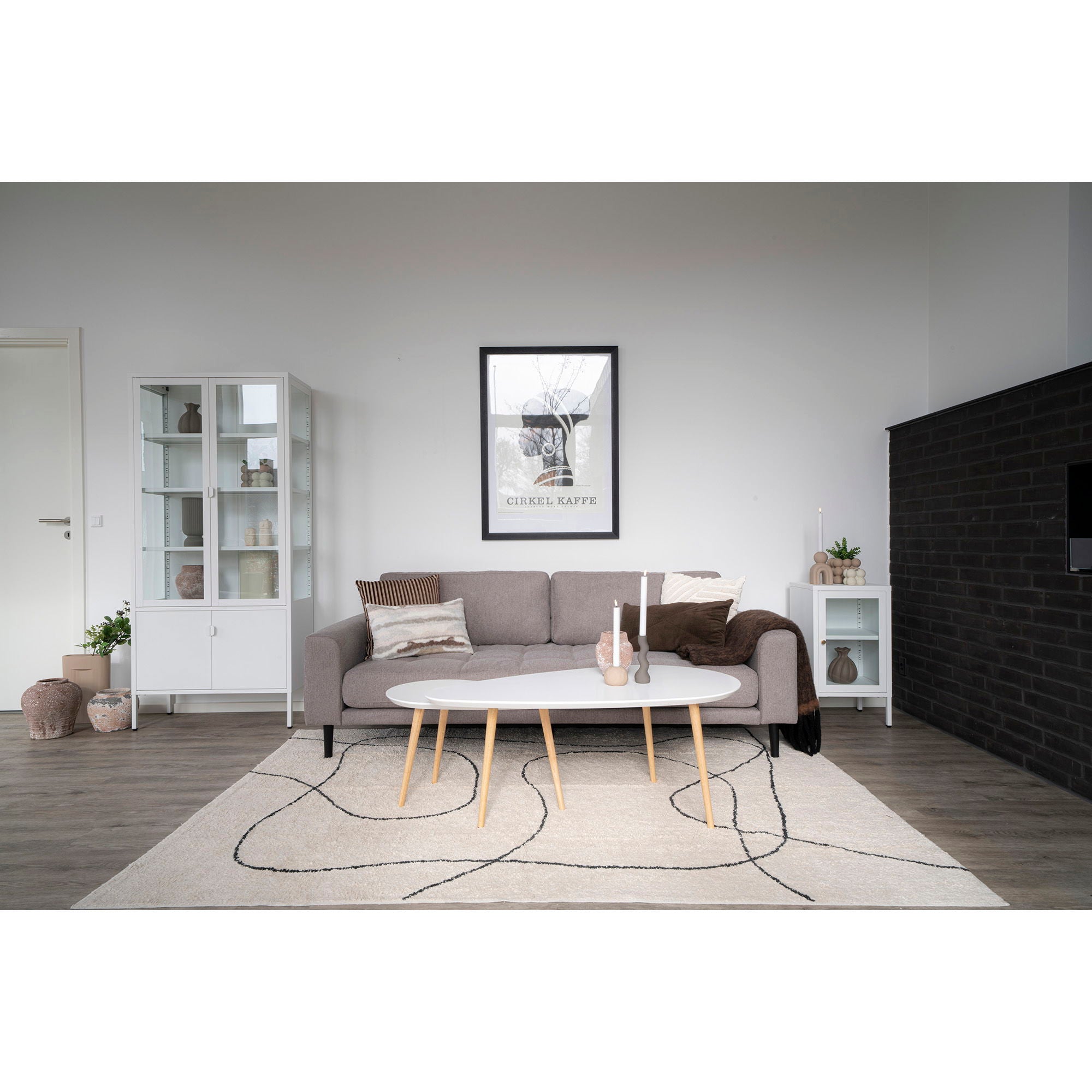 Tampa Rug - Rug in natural cotton with print 160x230 cm