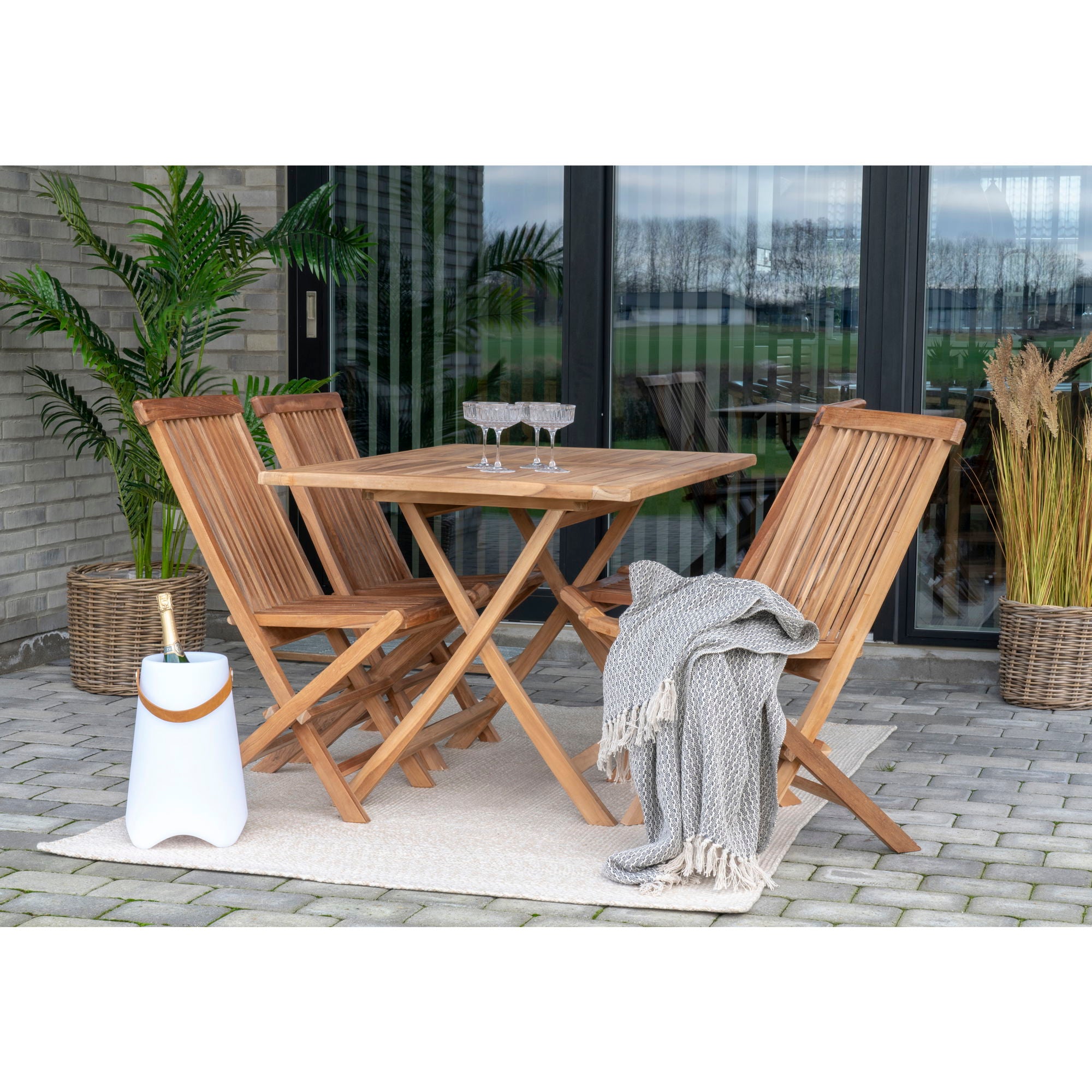 Menorca rug - rug in 100% recycled plastic, sand, 140x200 cm