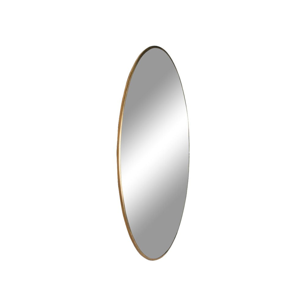 Jersey Mirror - Mirror with brass look frame Ã˜60 cm