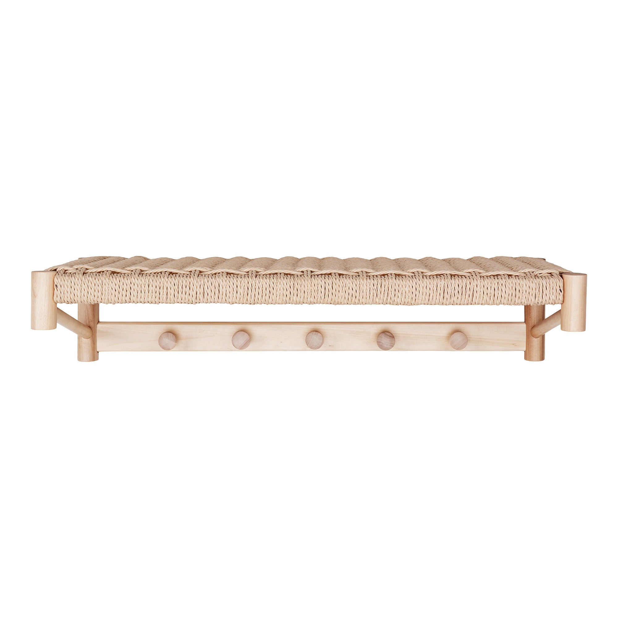 Abano Hat Shelf - Hat shelf in poplar, weaving shelf, nature, 78x31 cm