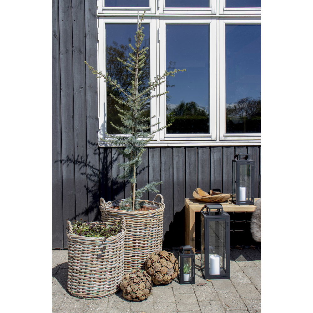 Indo Baskets - 2 round baskets in kubu with plastic inside