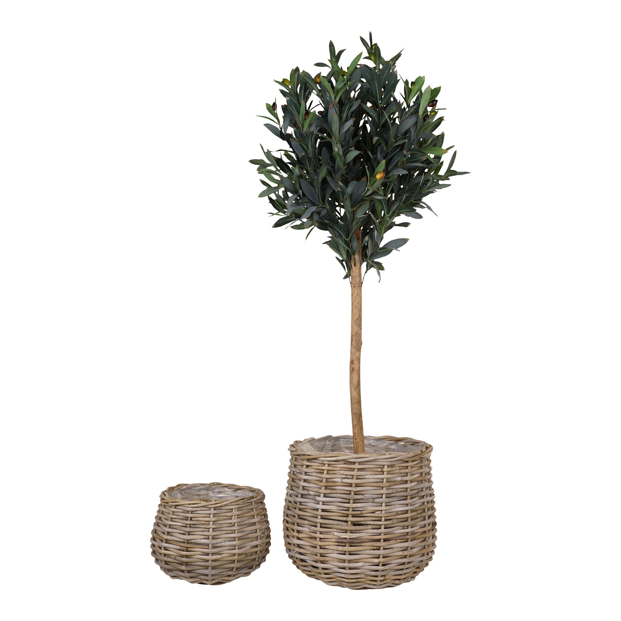 Pulo Baskets  - Basket in kubu, with plastic inside, set of 2