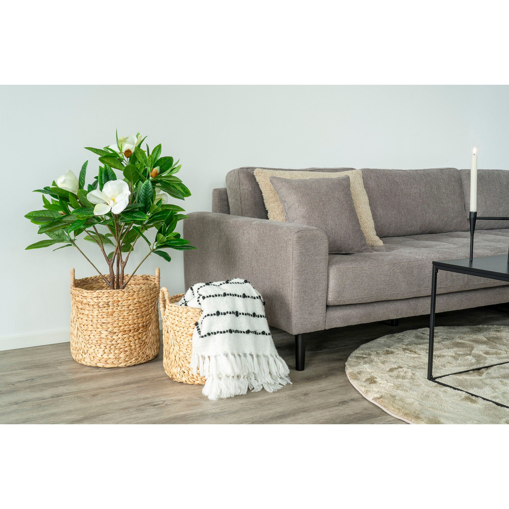 Passo Baskets - Round baskets in waterhyacinth, set of 2