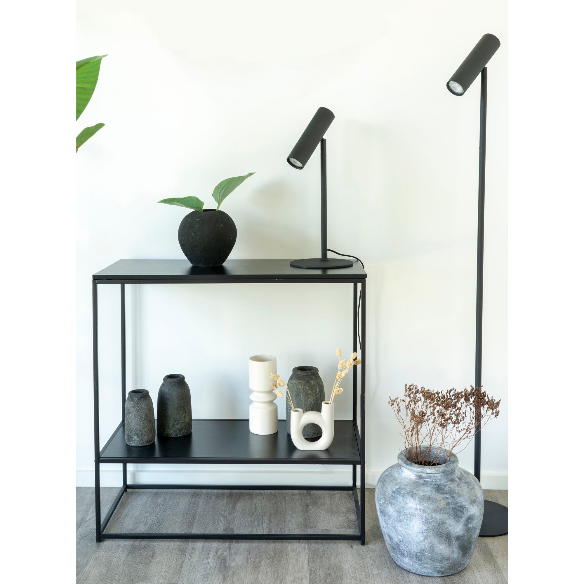 Paris Table Lamp - Lamp in black with a 200 cm fabric cord Bulb: GU10/5W LED IP20