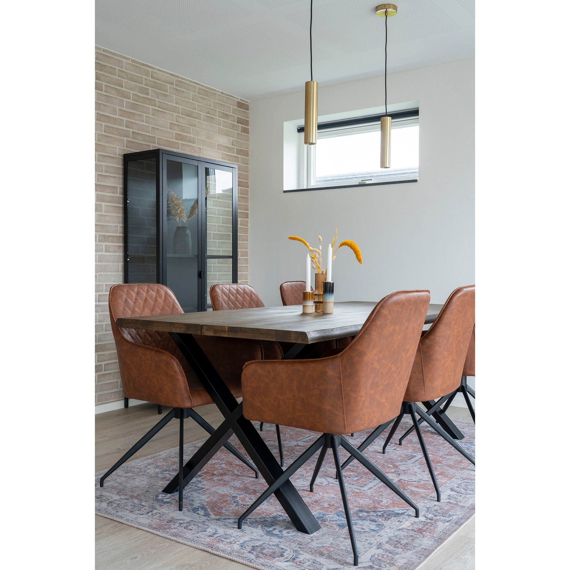 Paris Pendant - Lamp in brass with a 120 cm fabric cord Bulb: GU10/5W LED IP20
