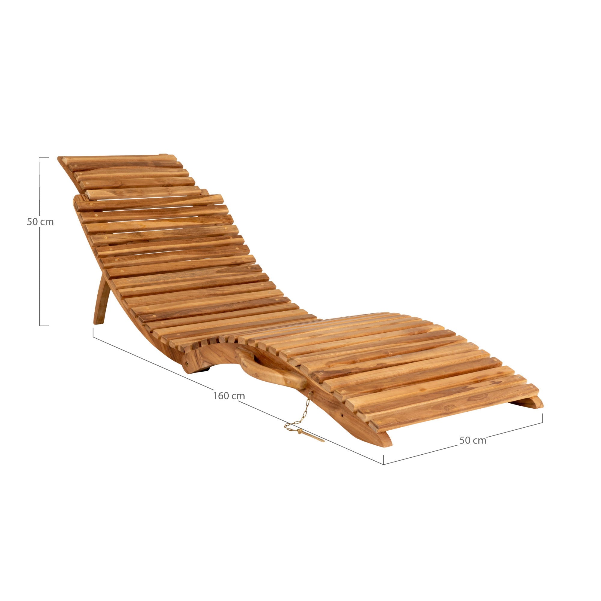 Arrieta Teak Sunlounger - Sunlounger in teak