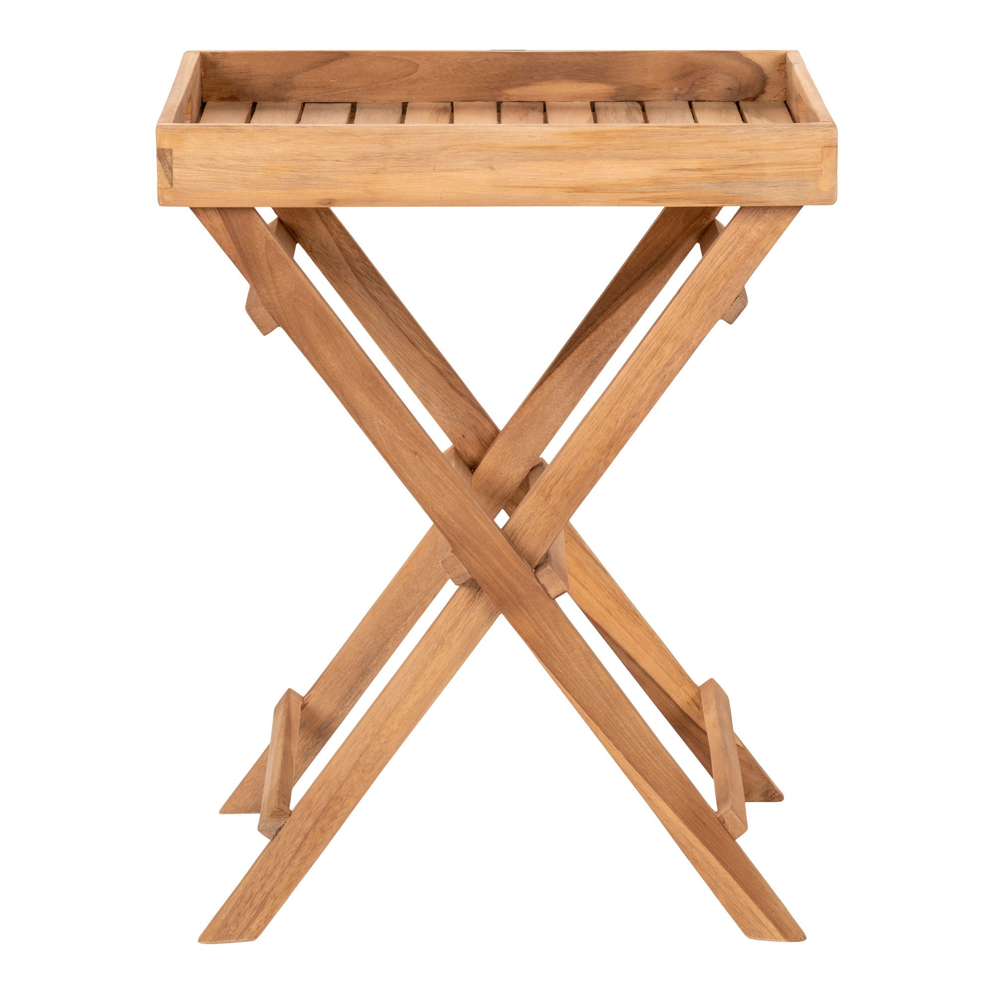 Ronda Teak Tray Table - Teak tray table  29*39*h49,5 cm