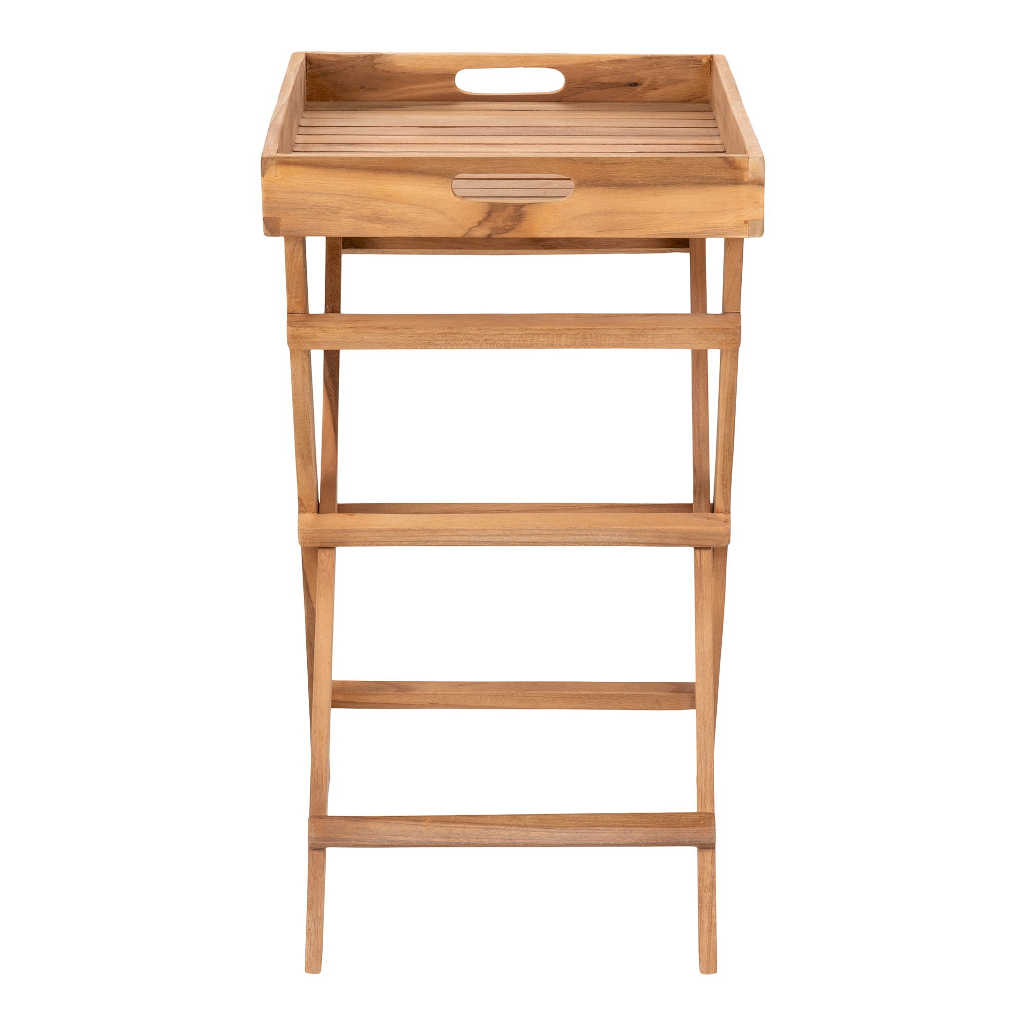 Ronda Teak Tray Table - Teak tray table  29*39*h49,5 cm