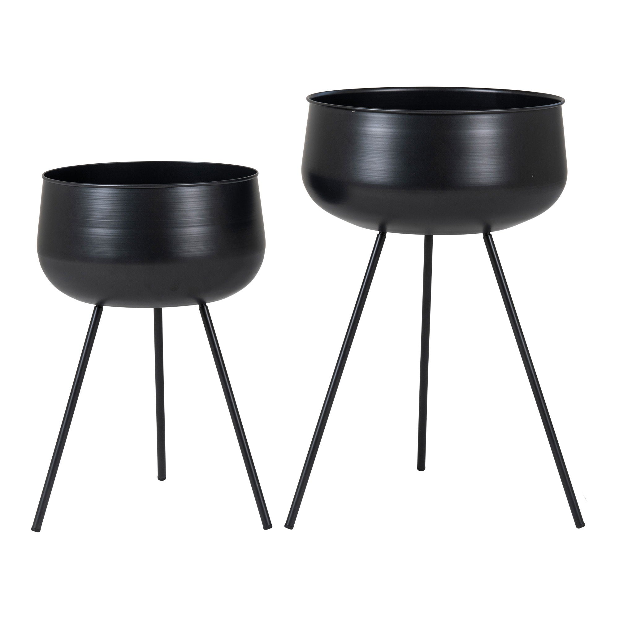 Ardola Flowerpots - 2 flowerpots in black