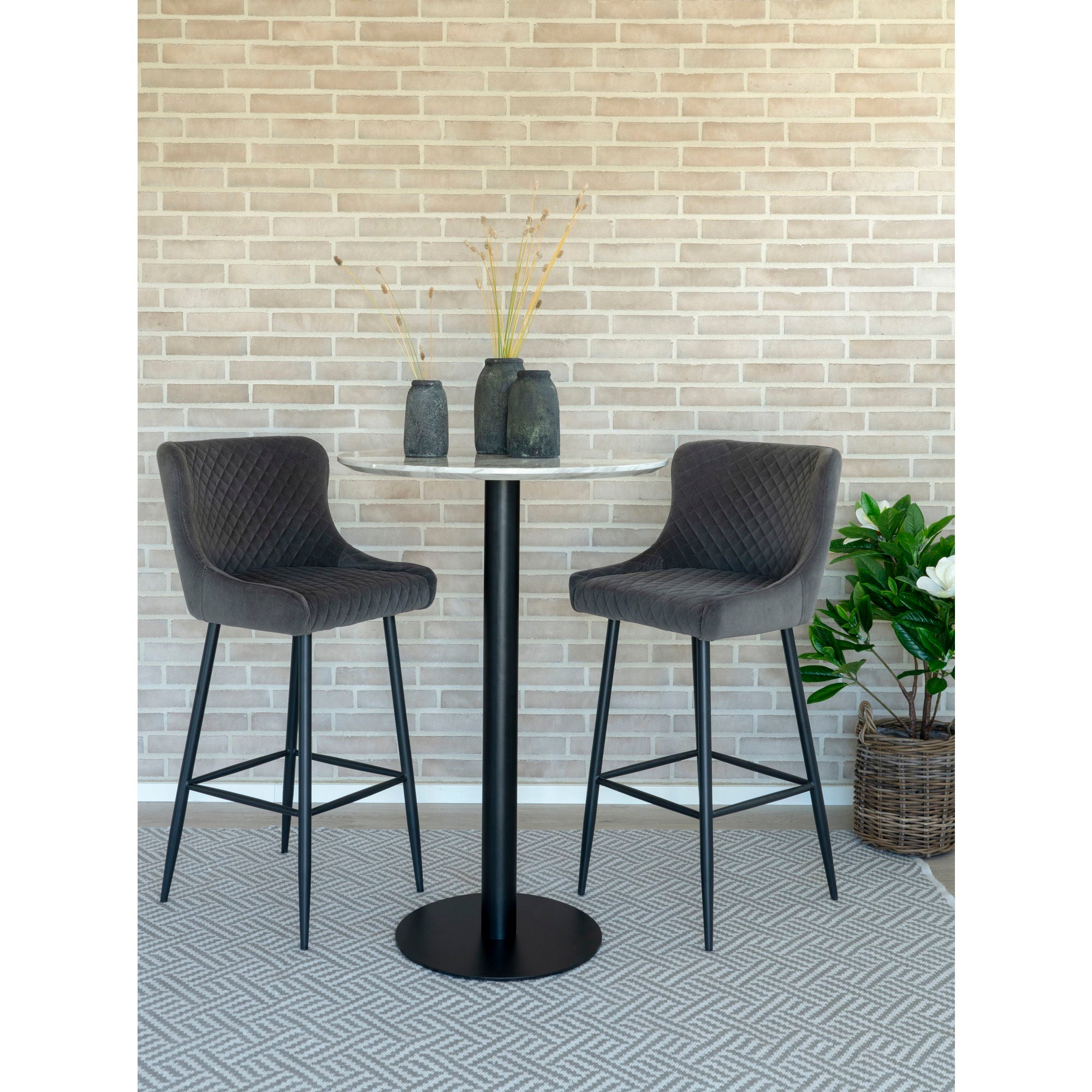 Velas Terracotta Decoration Vases - 3 vases in Antique Dark Grey