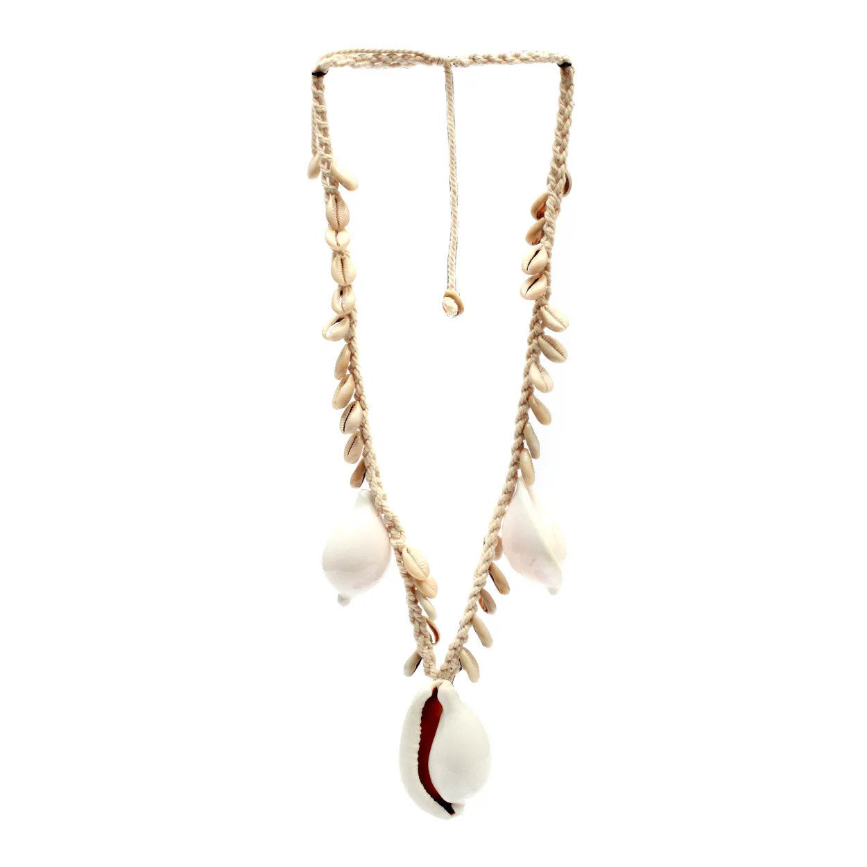 De Big White Cowrie Shell Halsketting - Wit