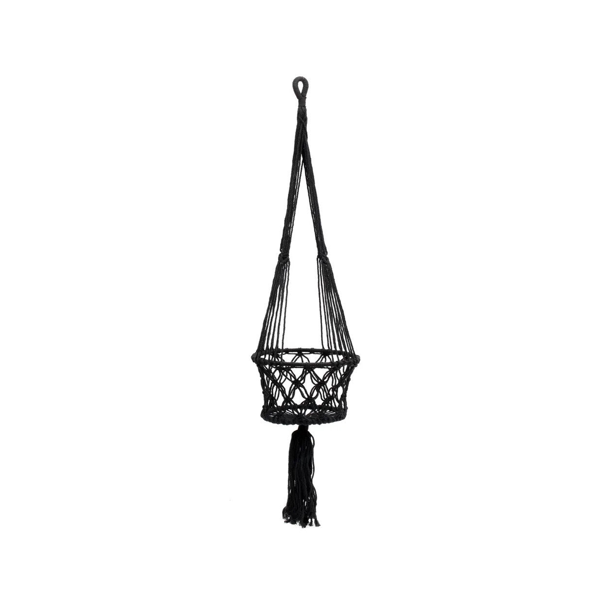 Le Cintre pour Plantes en Macramé - Noir - M